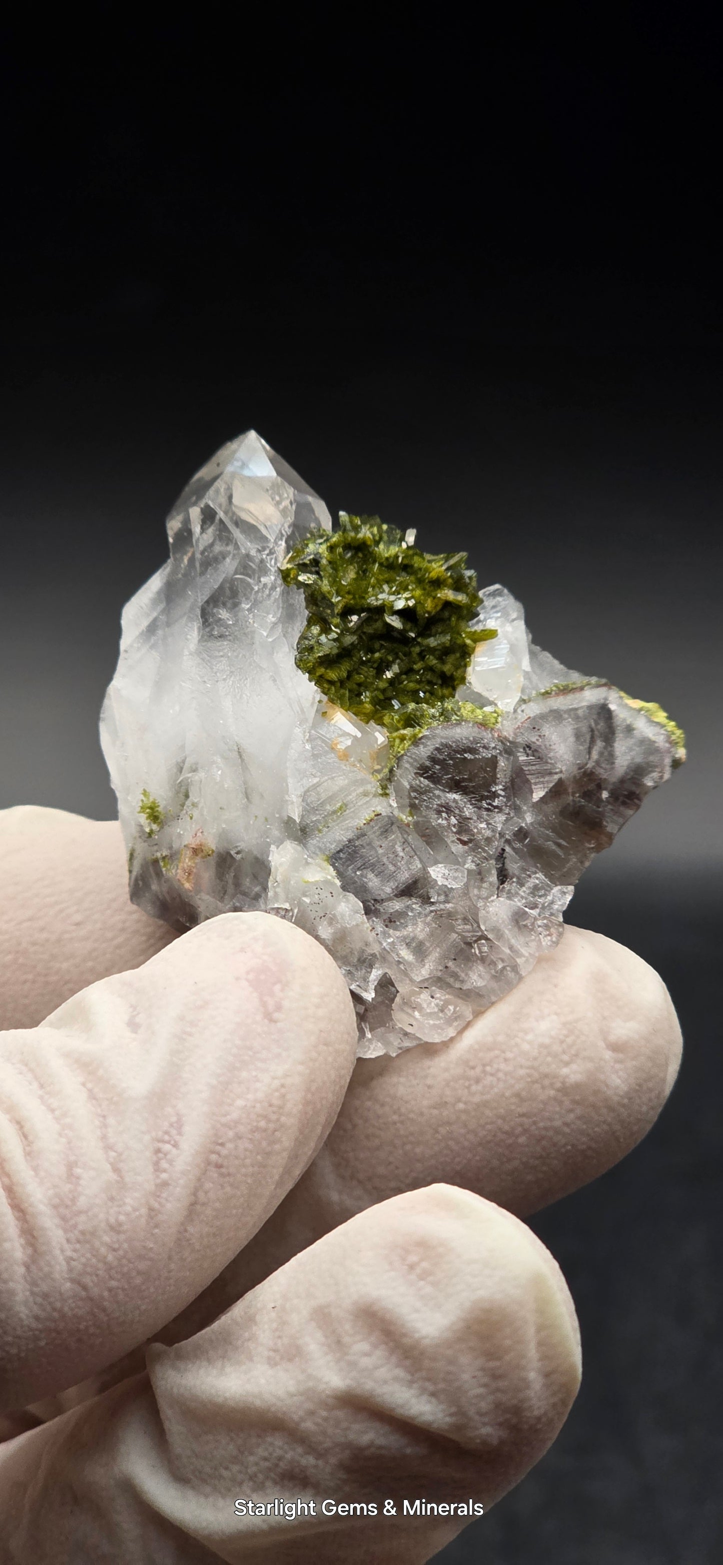 Brazilian Epidote Bloom on Key S7 Phantom Quartz Matrix!!