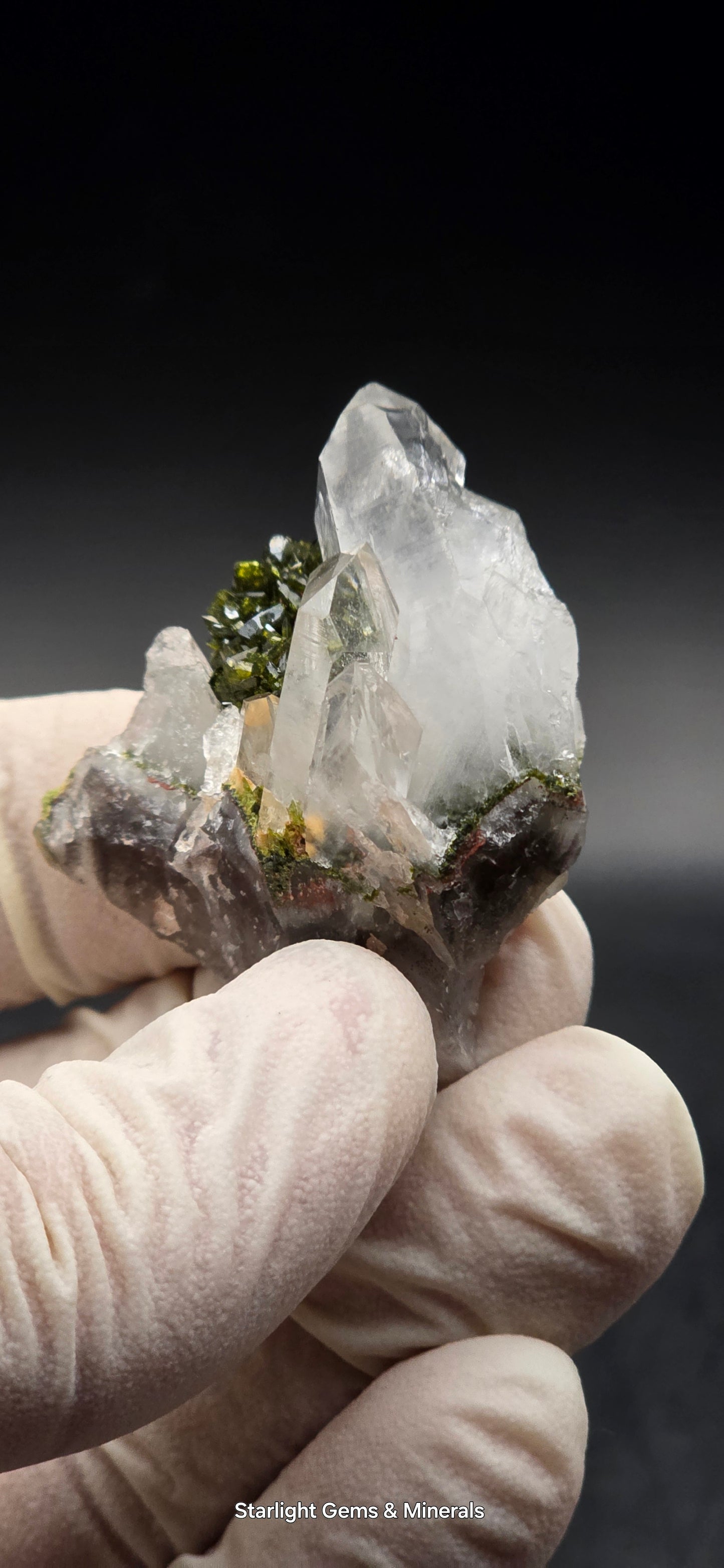 Brazilian Epidote Bloom on Key S7 Phantom Quartz Matrix!!