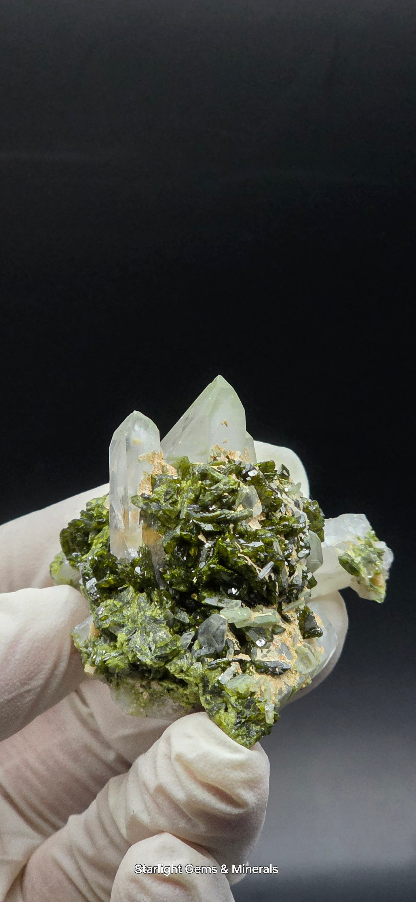 Brazilian Super Seven Quartz on Epidote Matrix!