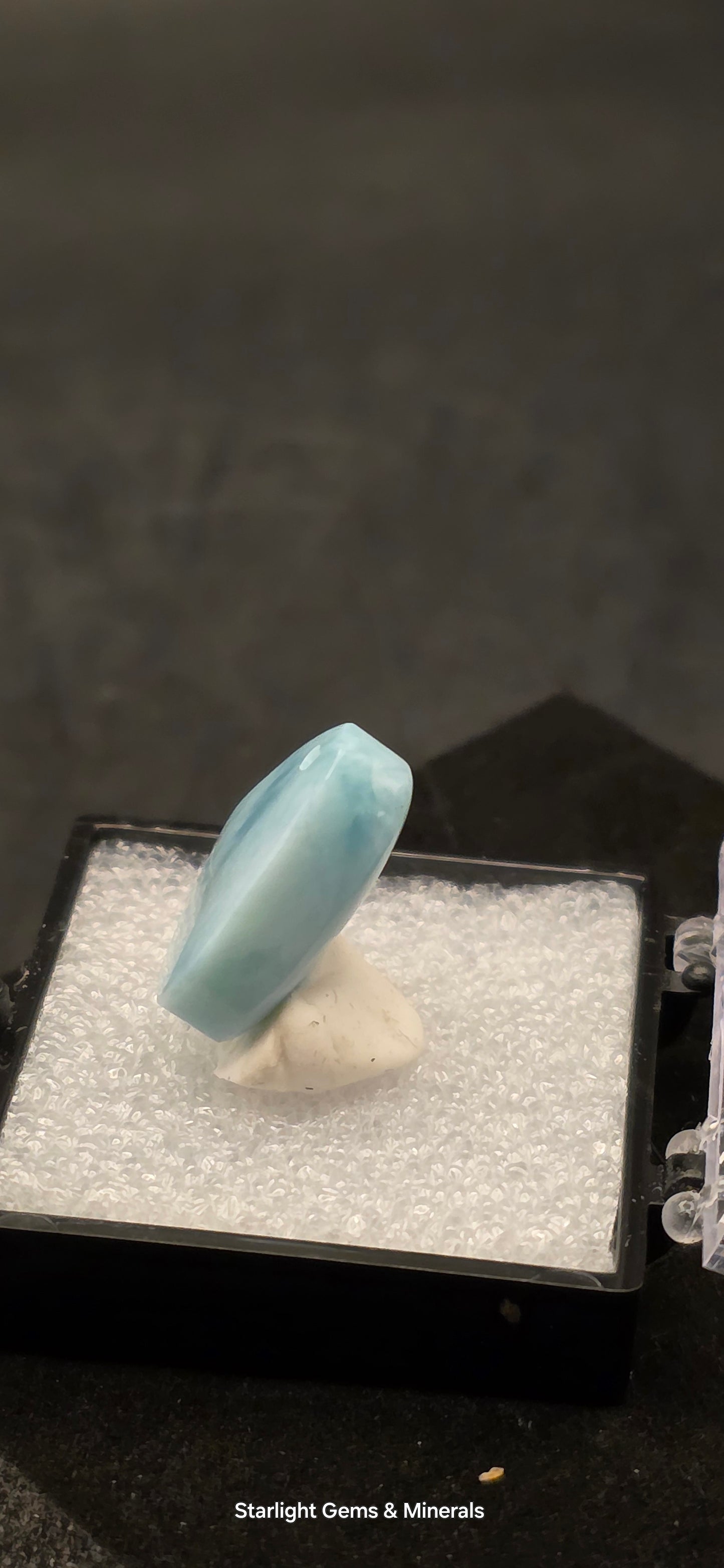 High Clarity Larimar Eggdrop Pendant!