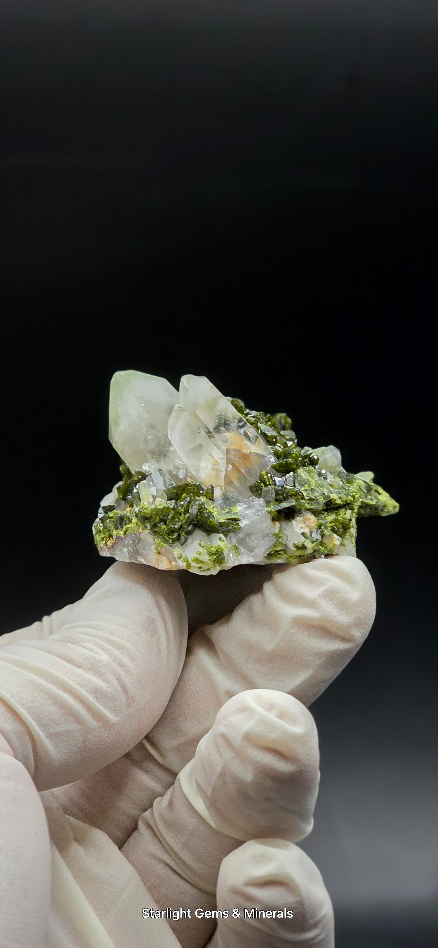 Brazilian Super Seven Quartz on Epidote Matrix!