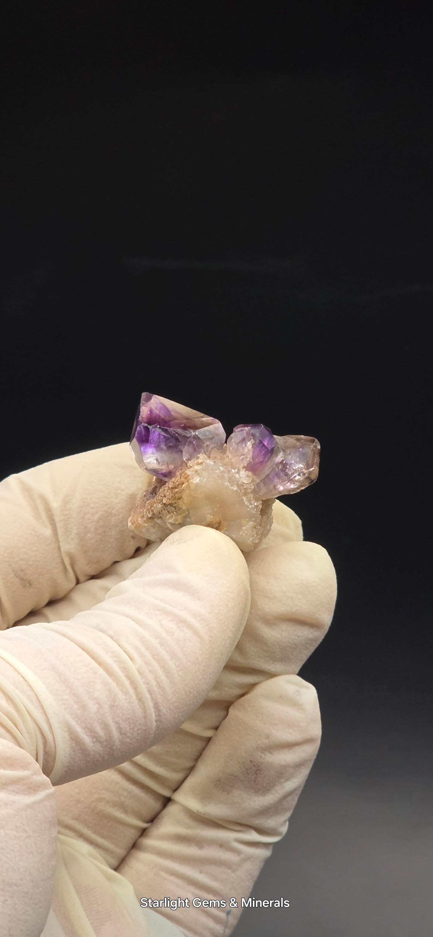 Shangaan Phantom Amethyst On Quartz over Calcite Matrix! Zimbabwe