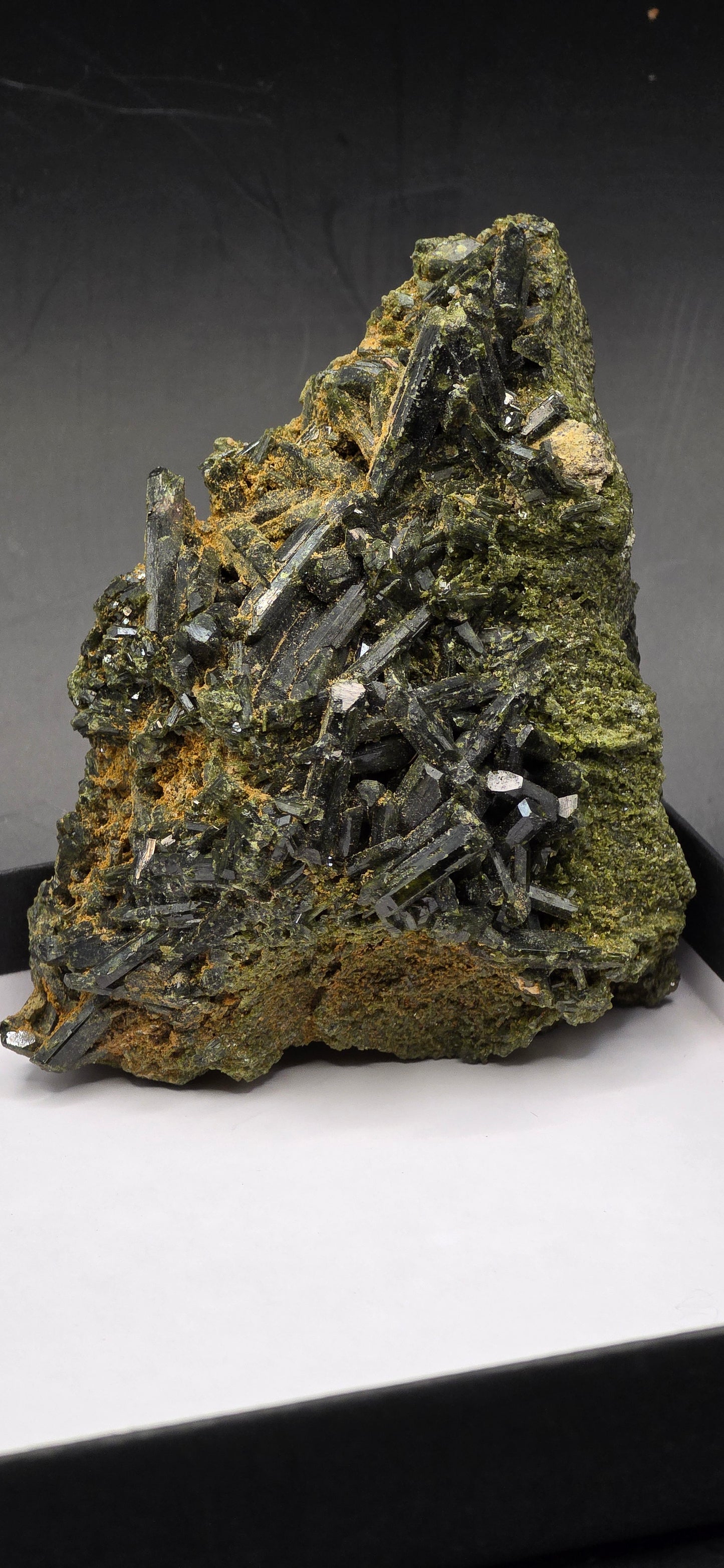 Green Tourmaline Matrix w/Epidote - Brazil *1