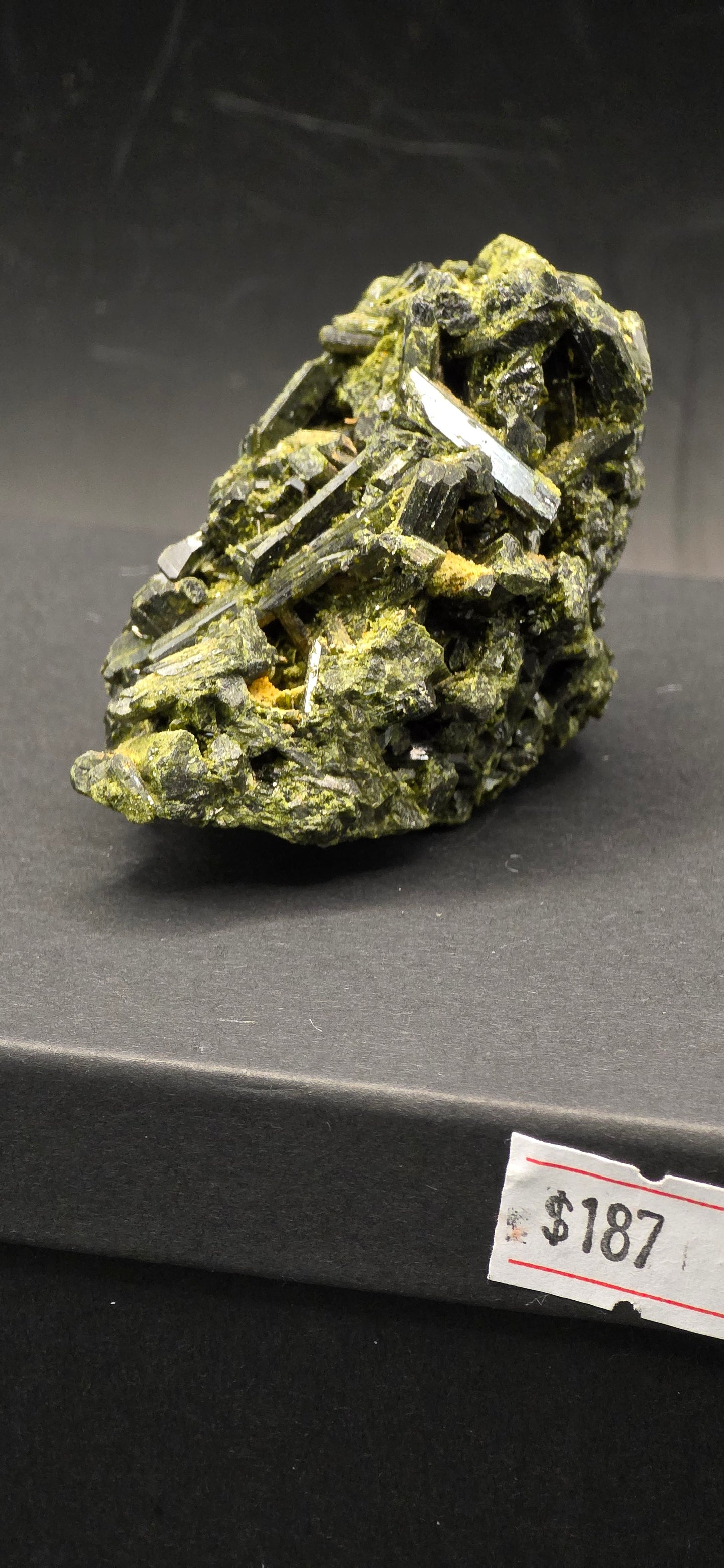 Bent Green Tourmaline Matrix w/Epidote - Brazil *6