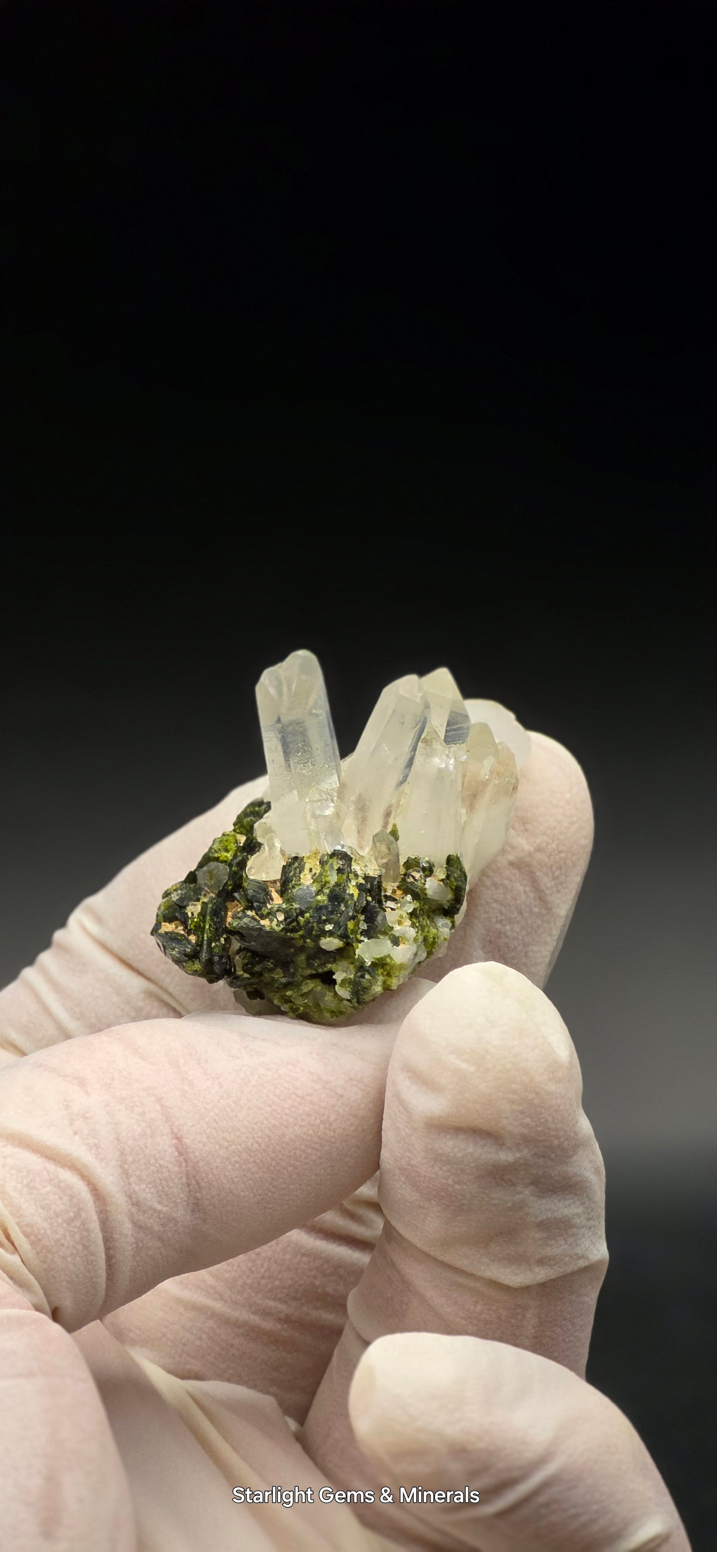 Brazilian S7 Quartz & Epidote Bloom, w/ Sprites!