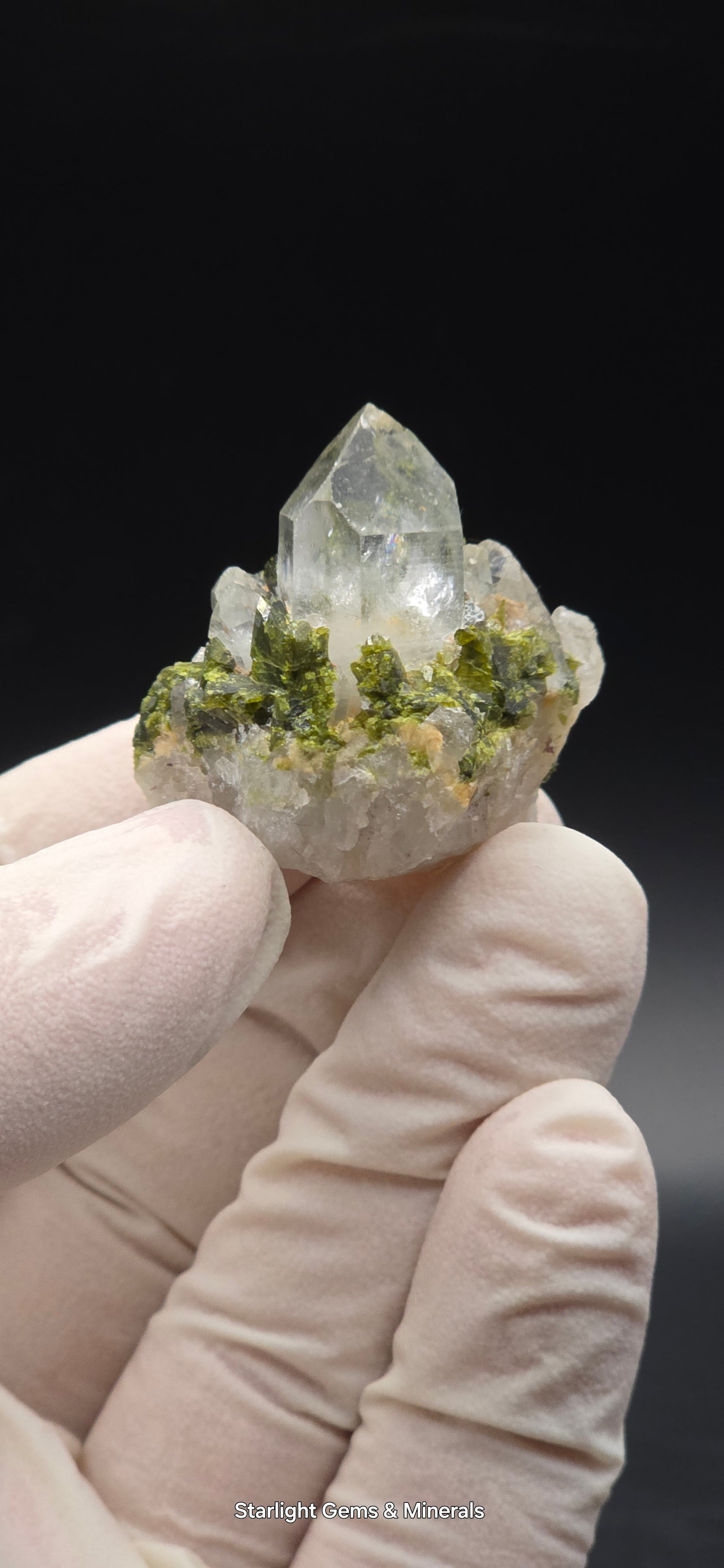 Brazilian Super Seven Quartz Matrix w/ Epidote!