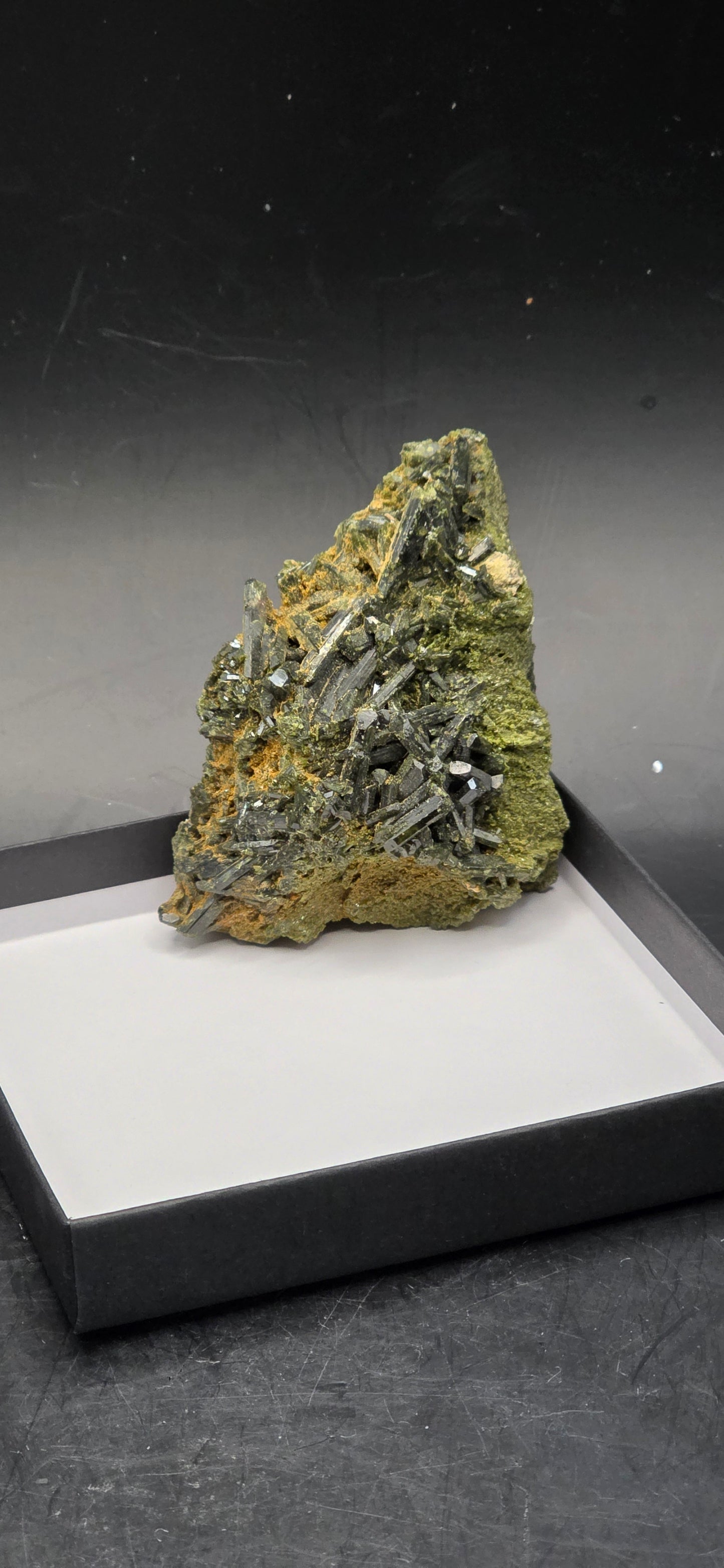 Green Tourmaline Matrix w/Epidote - Brazil *1