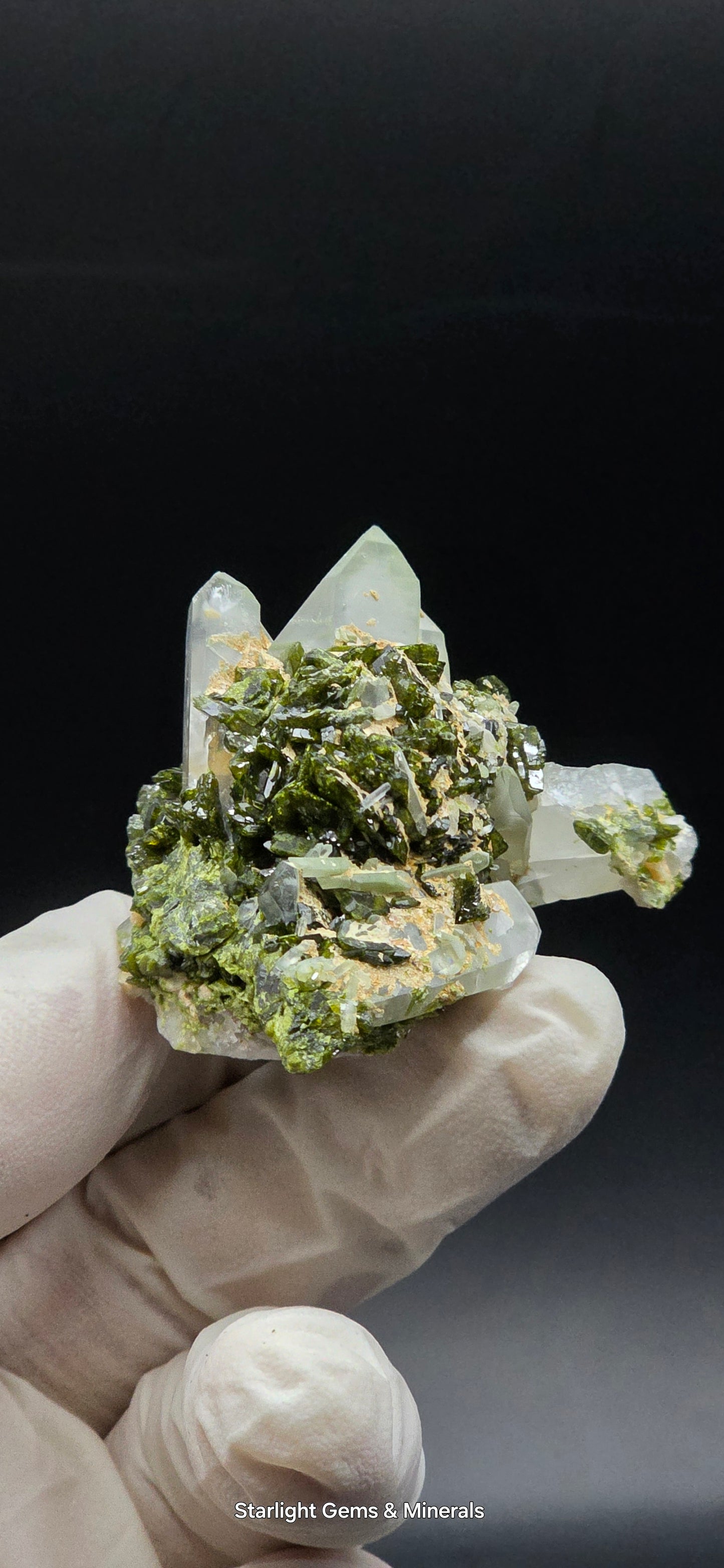 Brazilian Super Seven Quartz on Epidote Matrix!