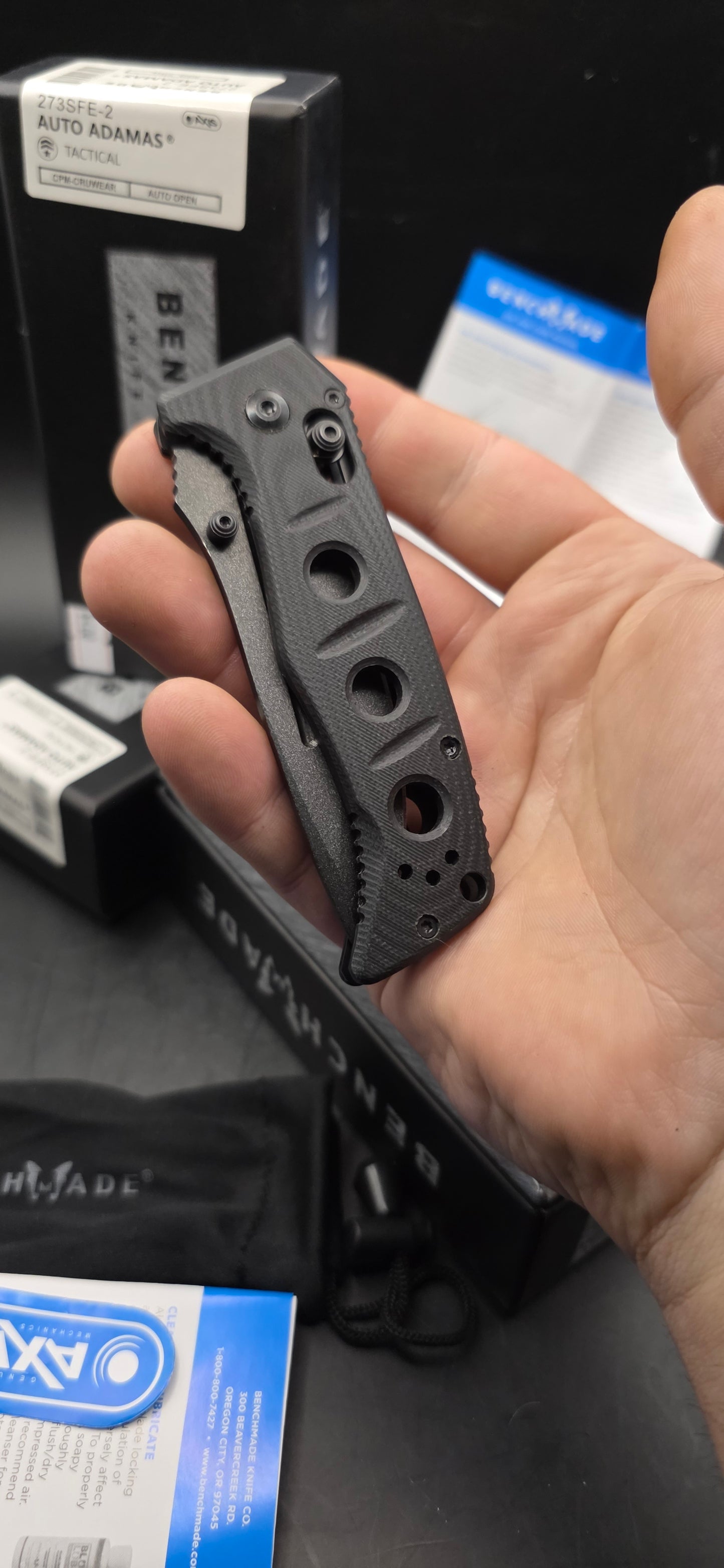 Benchmade 273SFE-2BK Auto Adamas Tactical Pocket Knife