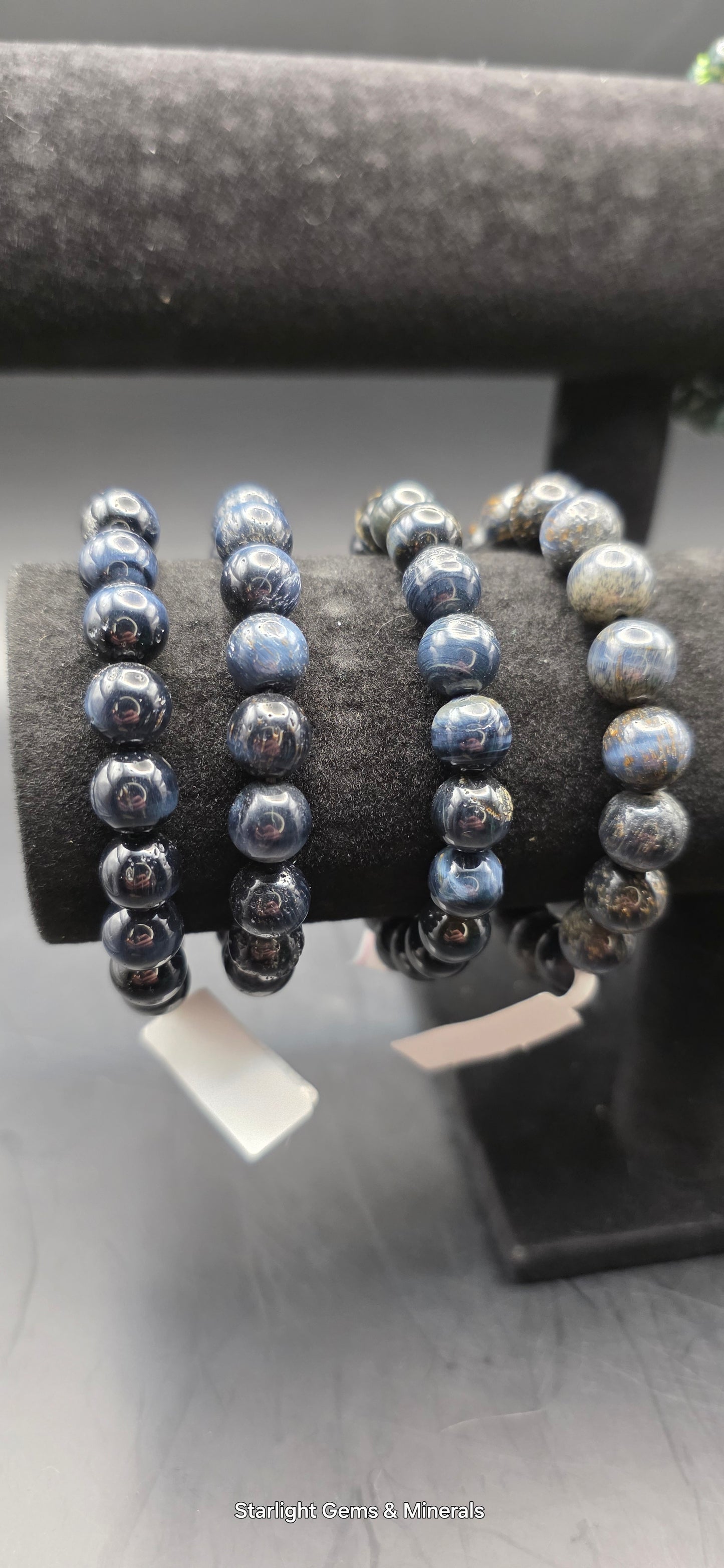 Vivid Blue Tiger Eye Bracelet,(L).