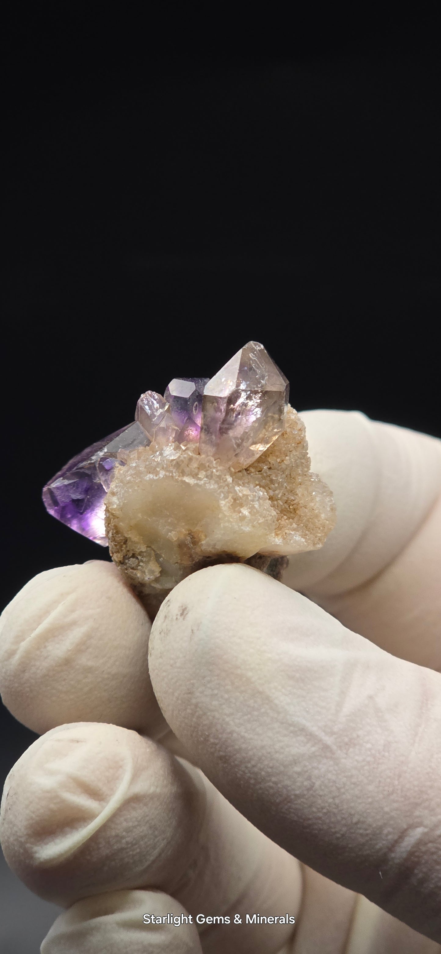 Shangaan Phantom Amethyst On Quartz over Calcite Matrix! Zimbabwe