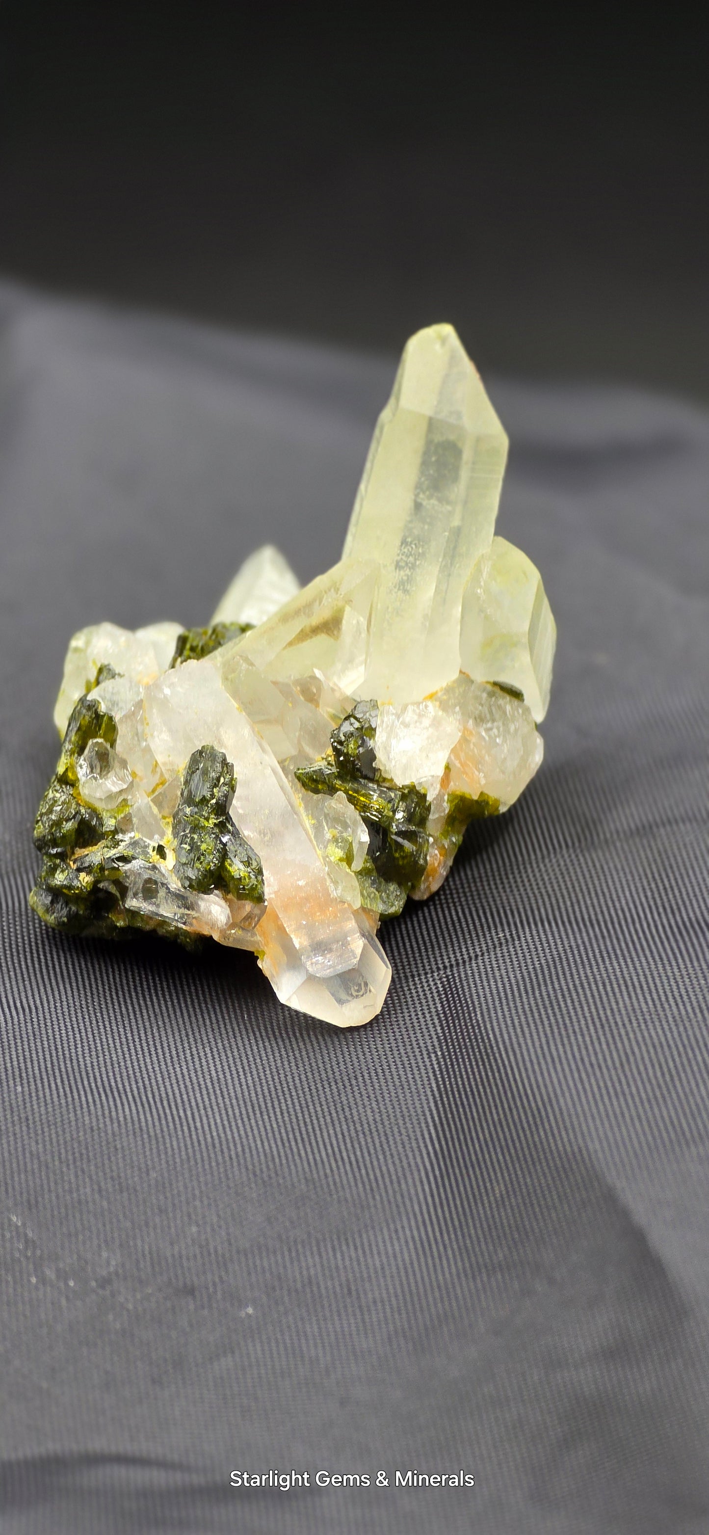 Brazilian Super Seven Quartz on Epidote Matrix!