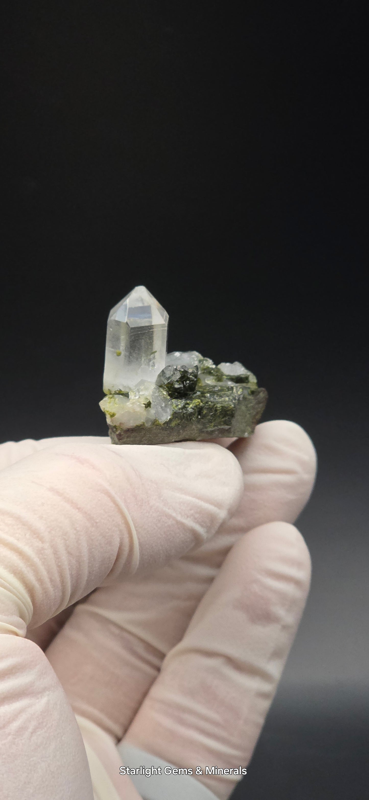 Super Seven Lumarian Phantom Quartz w/ Epidote Inclusions, on Matrix, w/ Coderite Bloom! Brazil