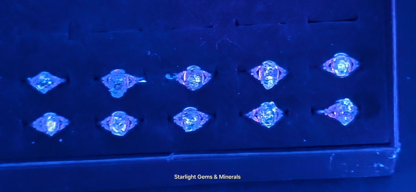 Adj. Firefly Spirit Quartz Rings! UV☆