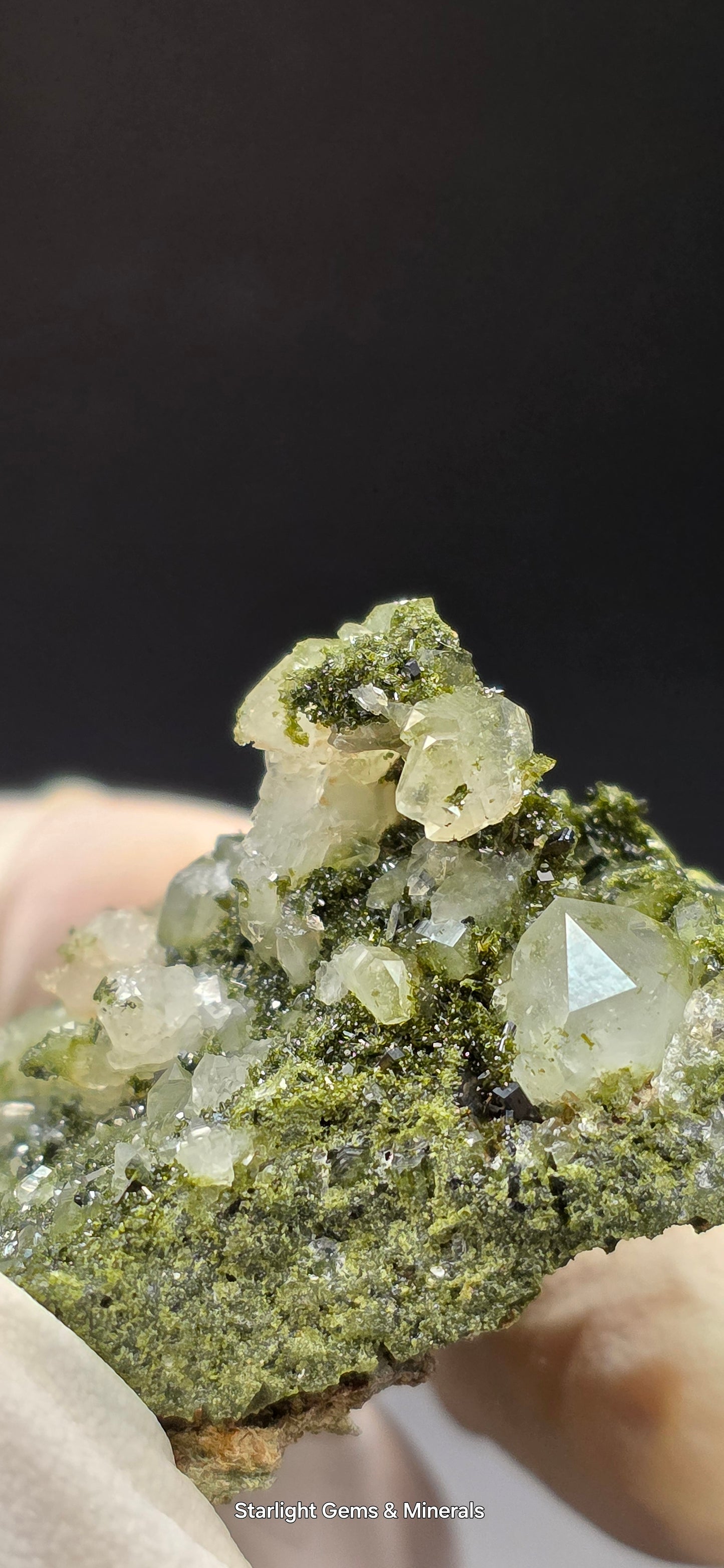 Breathtaking Coderite Quartz on Epidote Matrix!