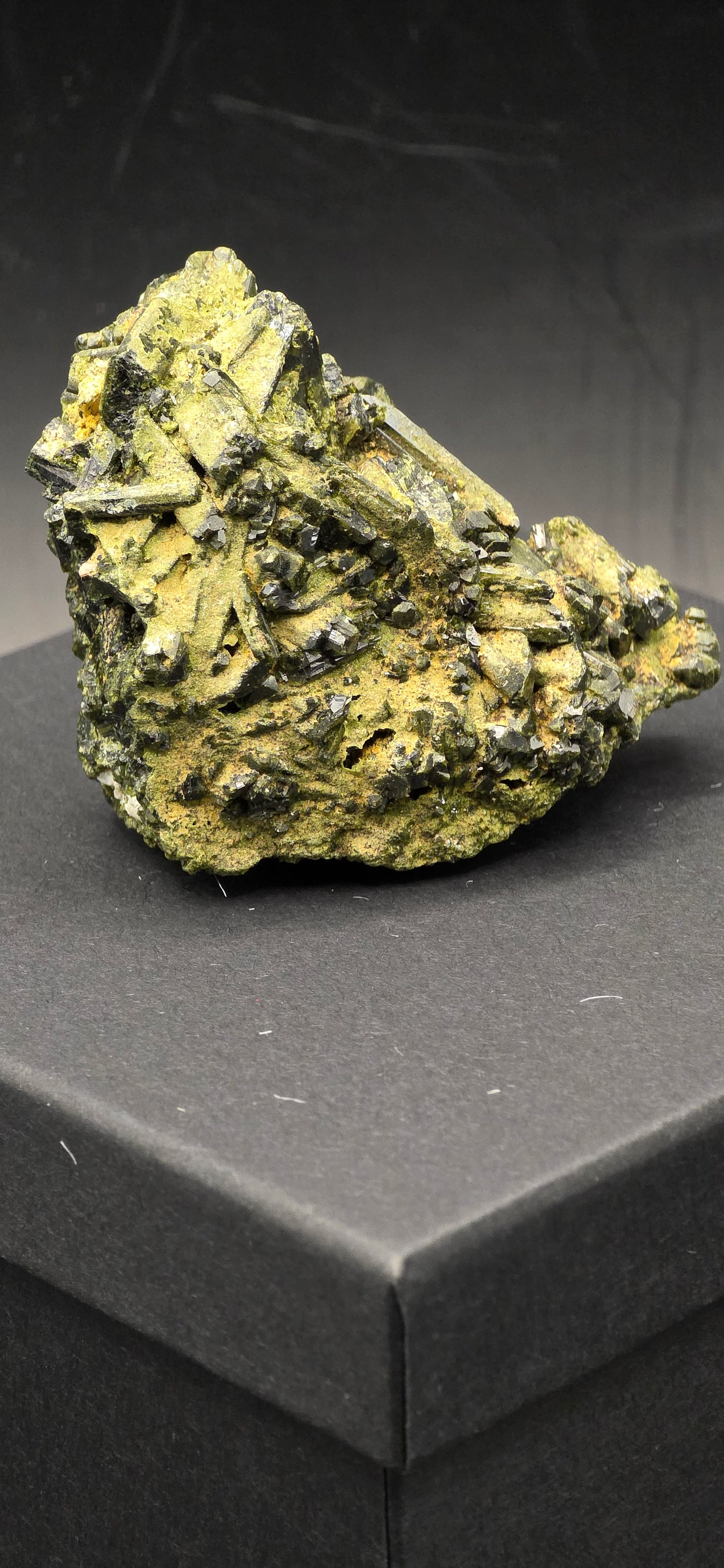 Bent Green Tourmaline Matrix w/Epidote - Brazil *6