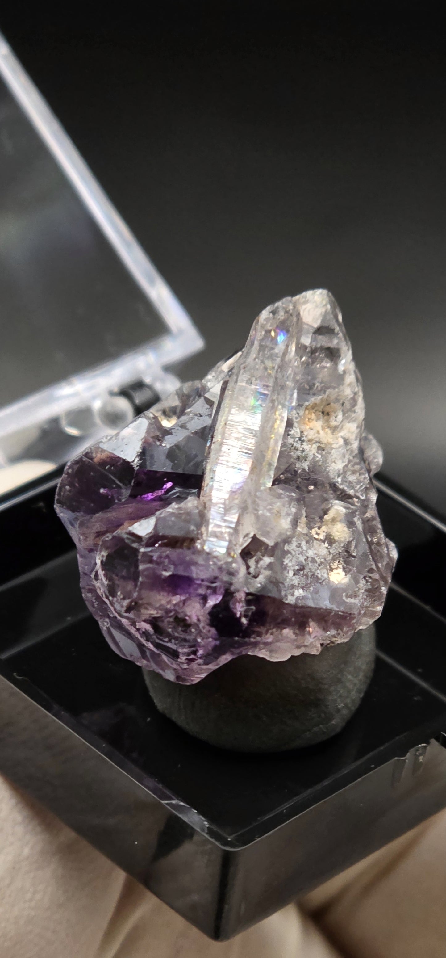 DT Prism Quartz on Shangaan Enhydro Phantom Amethyst Zimbabwe