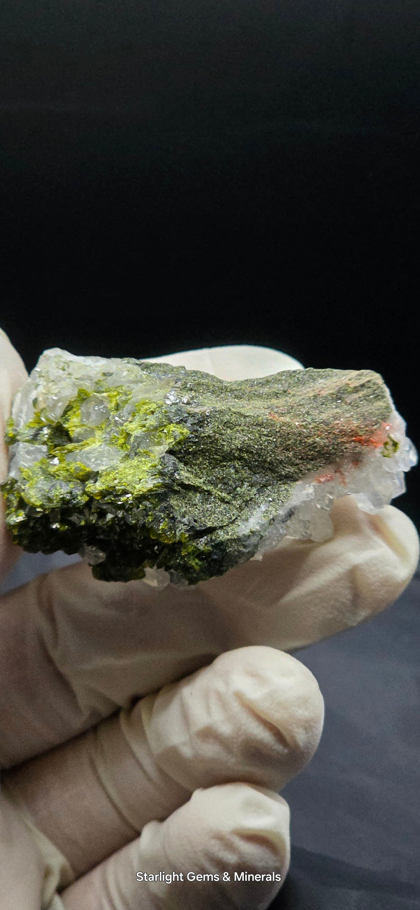 Brazilian Super Seven Quartz cluster w/ Epidote on Matrix!