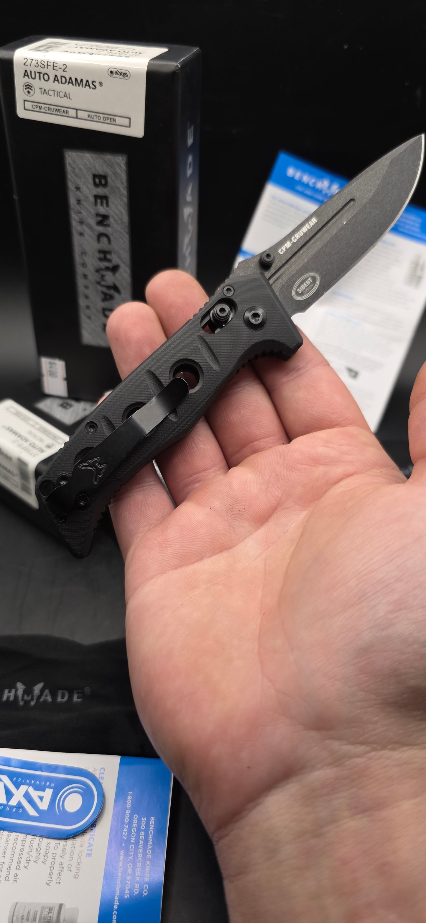 Benchmade 273SFE-2BK Auto Adamas Tactical Pocket Knife