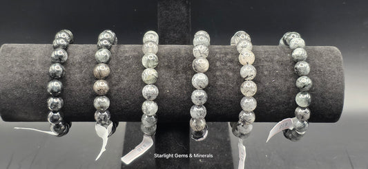 Black Tourmaline Rutilated Quartz Bracelets. High quality.