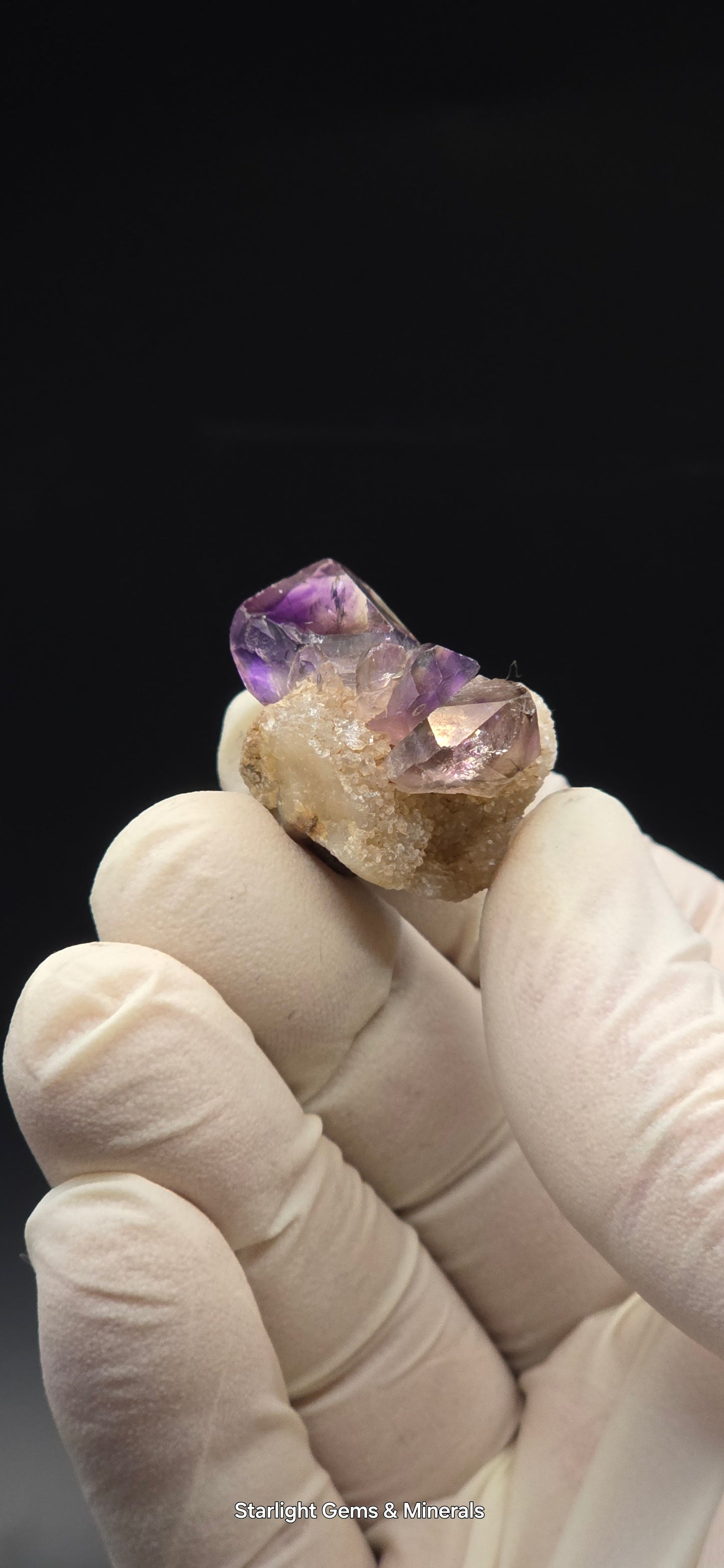 Shangaan Phantom Amethyst On Quartz over Calcite Matrix! Zimbabwe