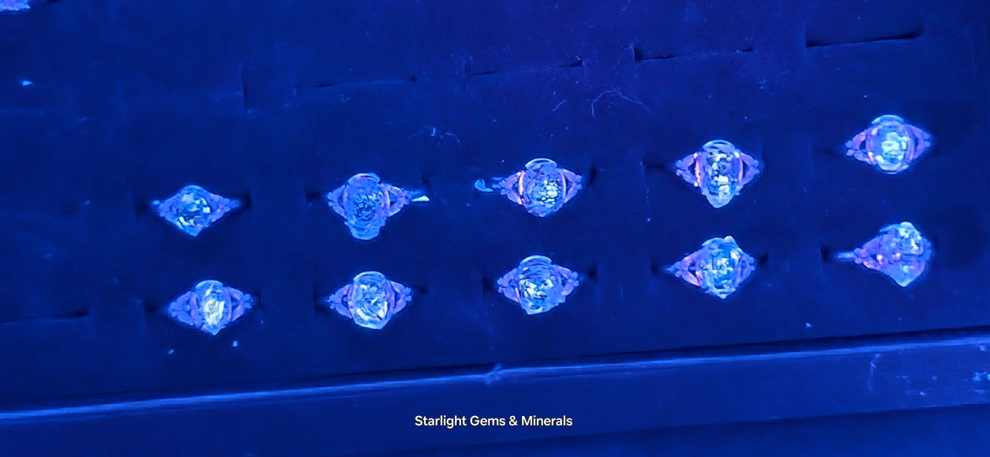 Adj. Firefly Spirit Quartz Rings! UV☆