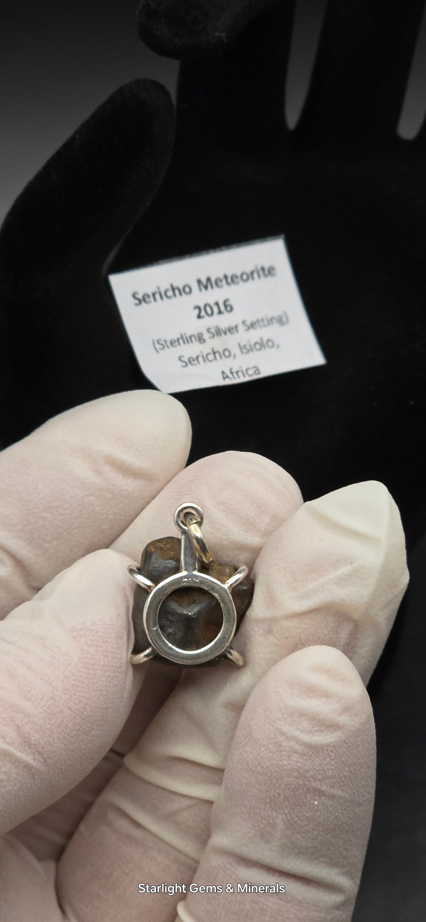 Sericho Meteorite in S-925 Pendant Setting. ( 1 of 2 )