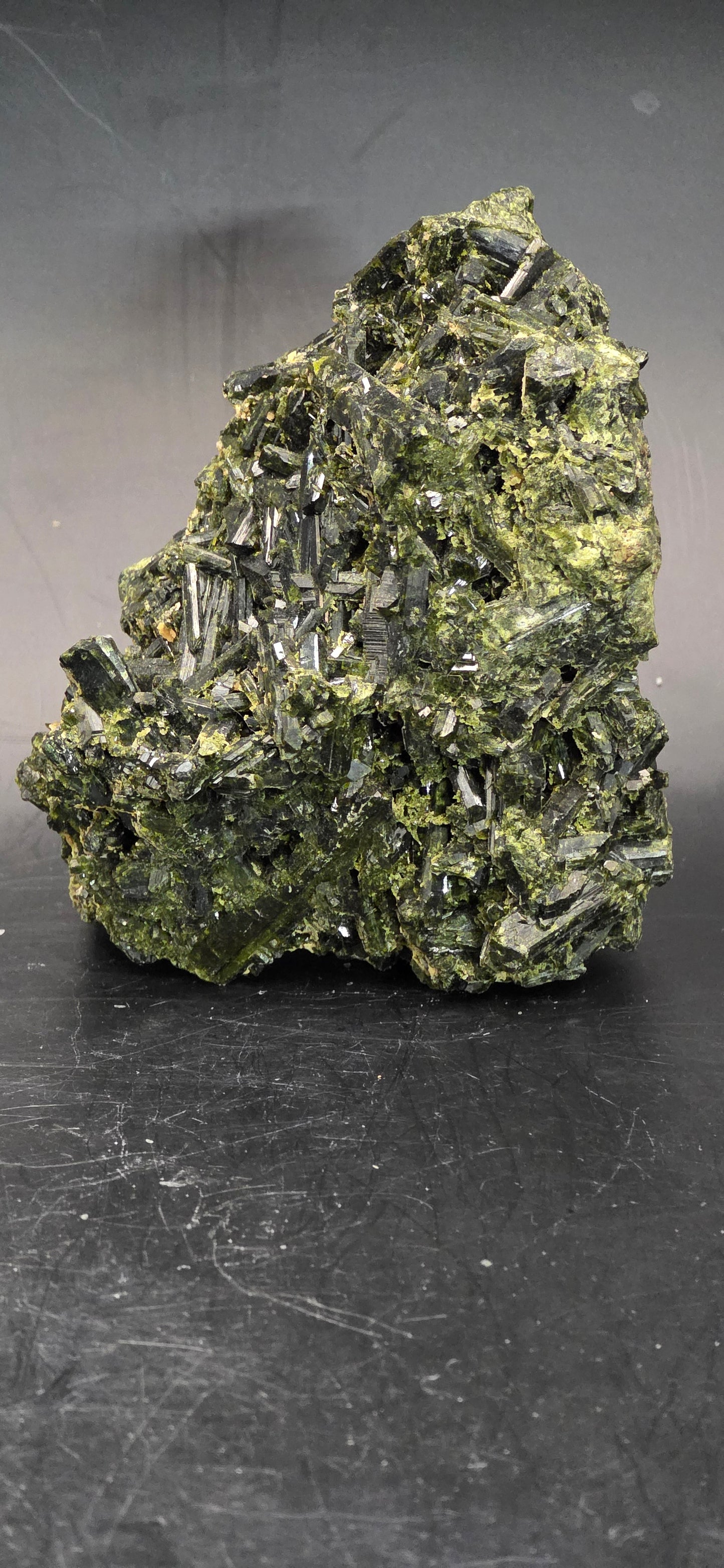 Green Tourmaline Matrix w/Epidote - Brazil *2