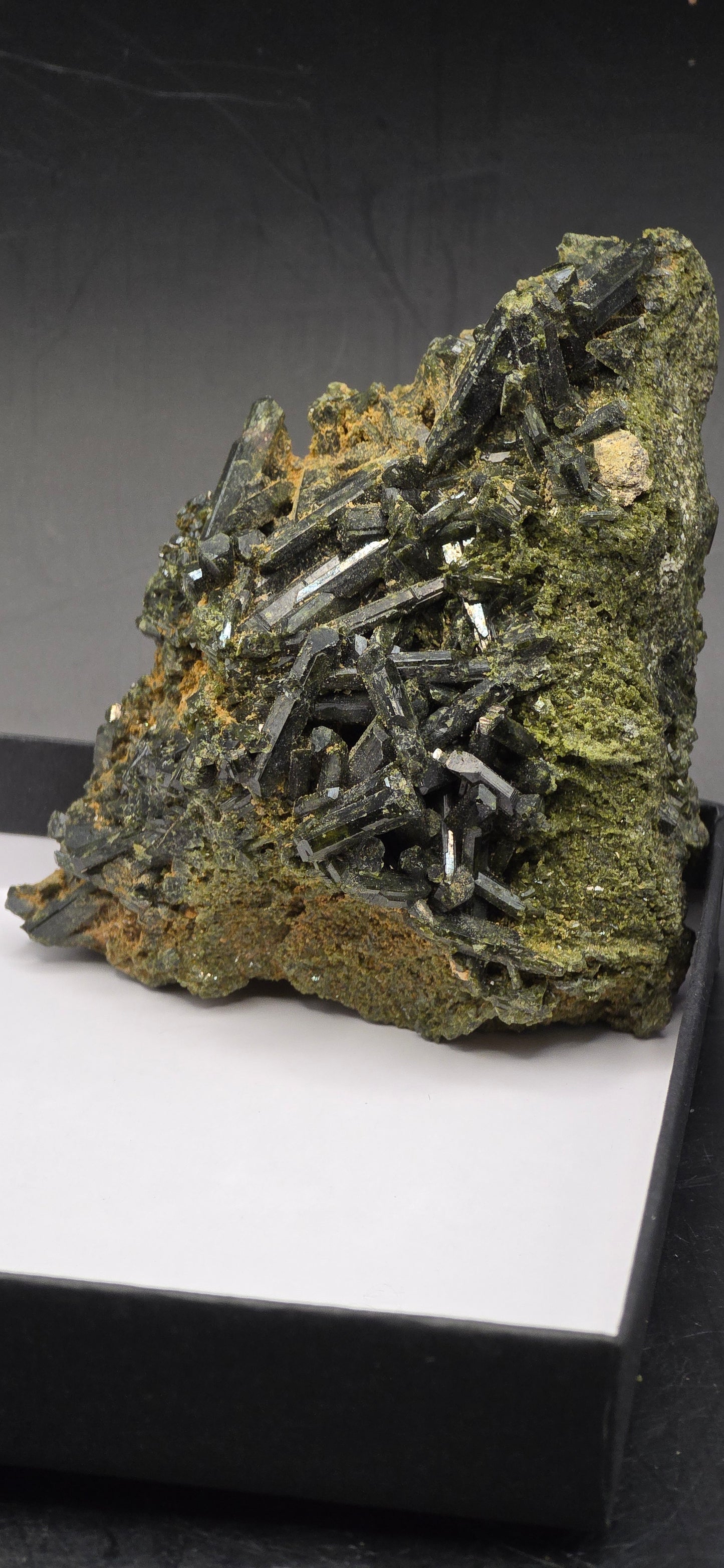 Green Tourmaline Matrix w/Epidote - Brazil *1