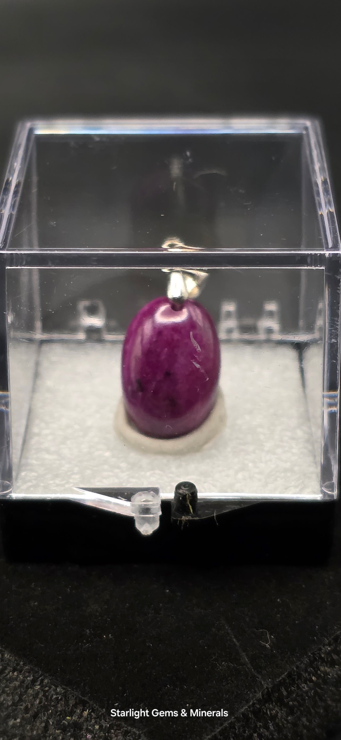 Natural Burma Ruby w/S-925 Pendant Loop. ☆UV!