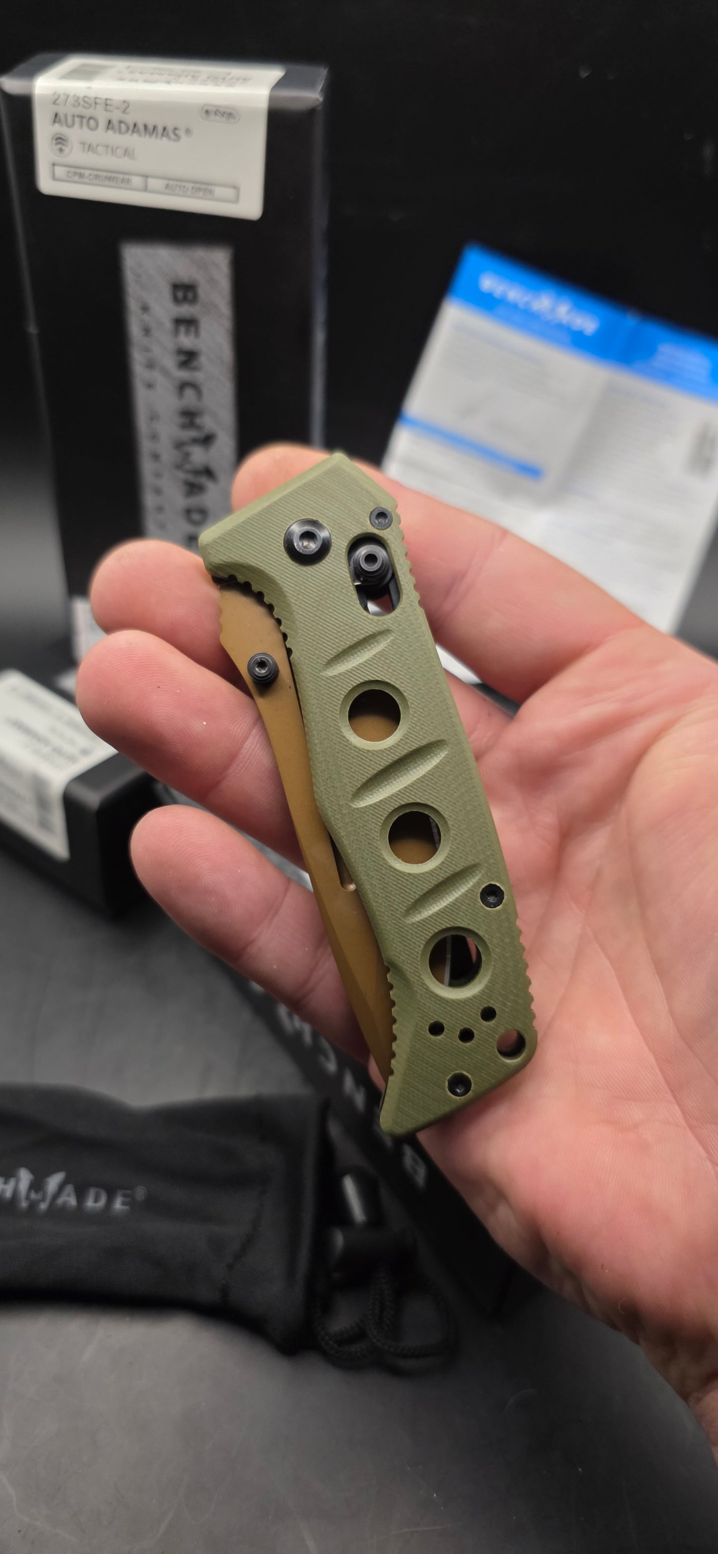 Benchmade 273SFE-2BK Auto Adamas Tactical Pocket Knife