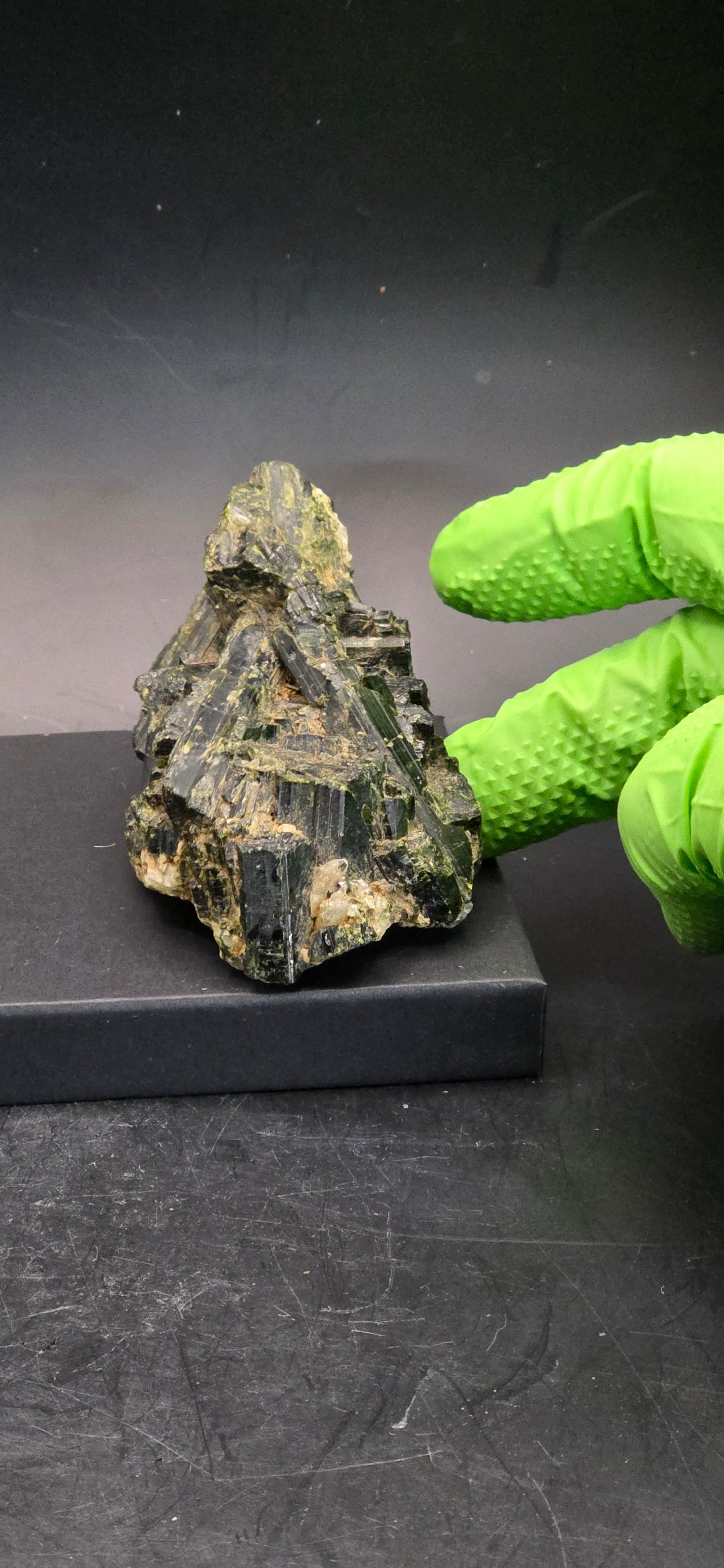 Green Tourmaline Matrix w/Epidote - Brazil *3