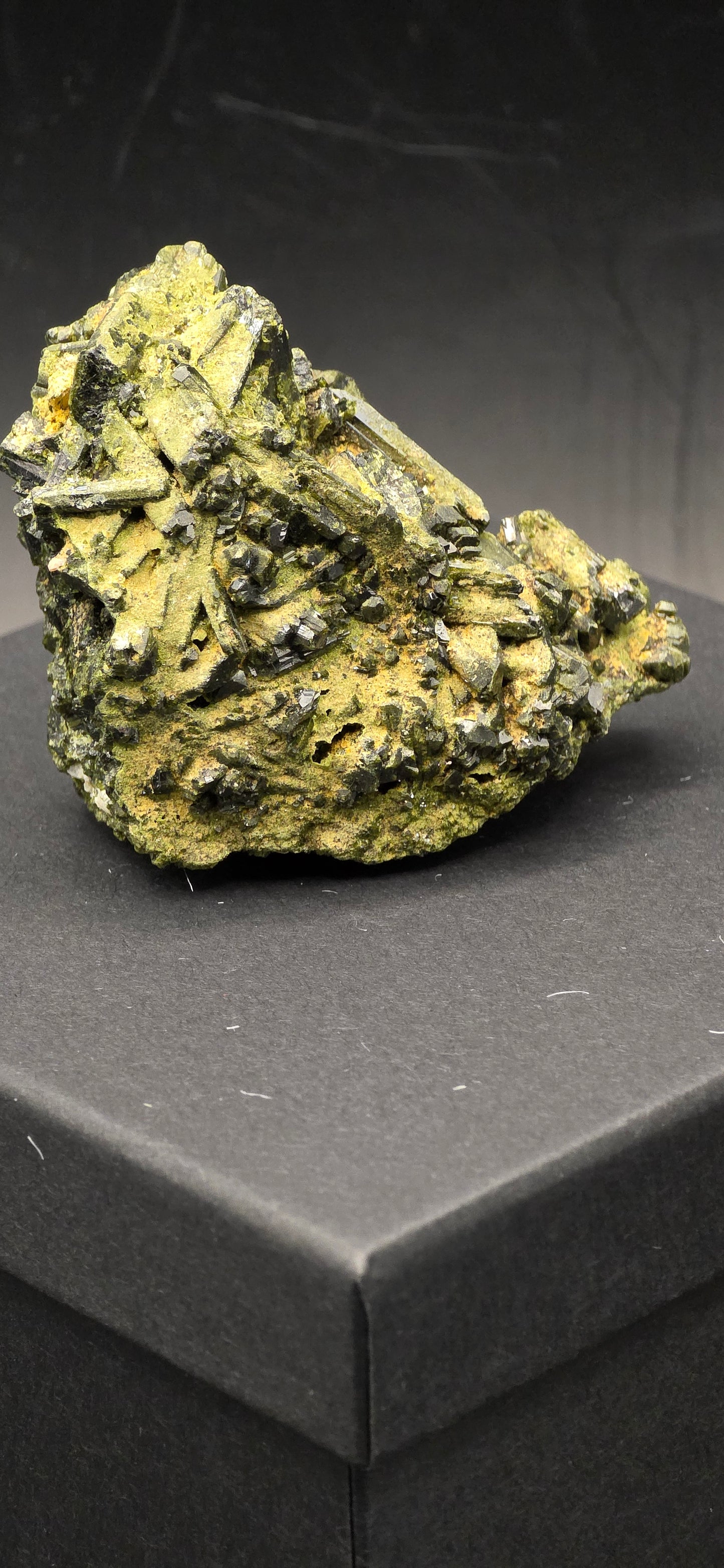 Bent Green Tourmaline Matrix w/Epidote - Brazil *6