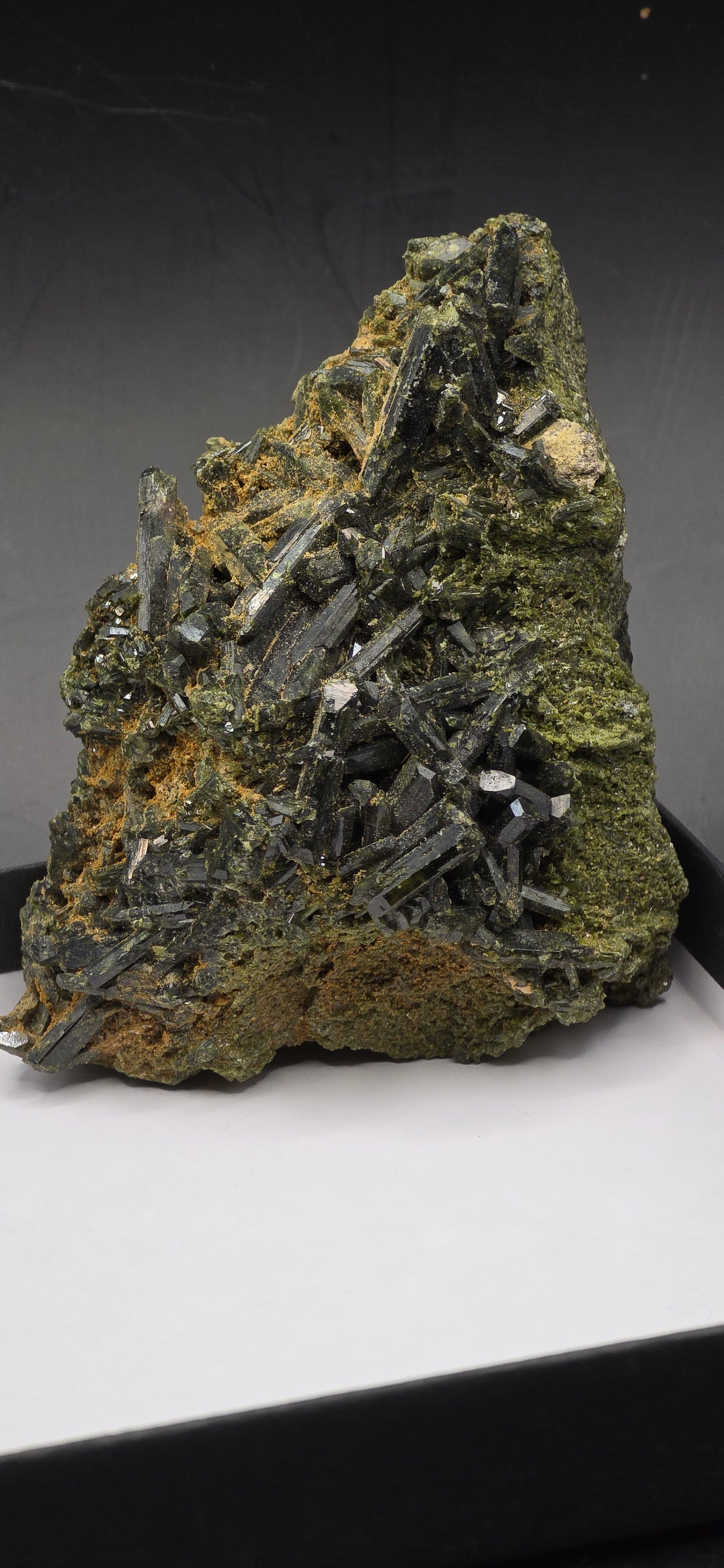 Green Tourmaline Matrix w/Epidote - Brazil *1