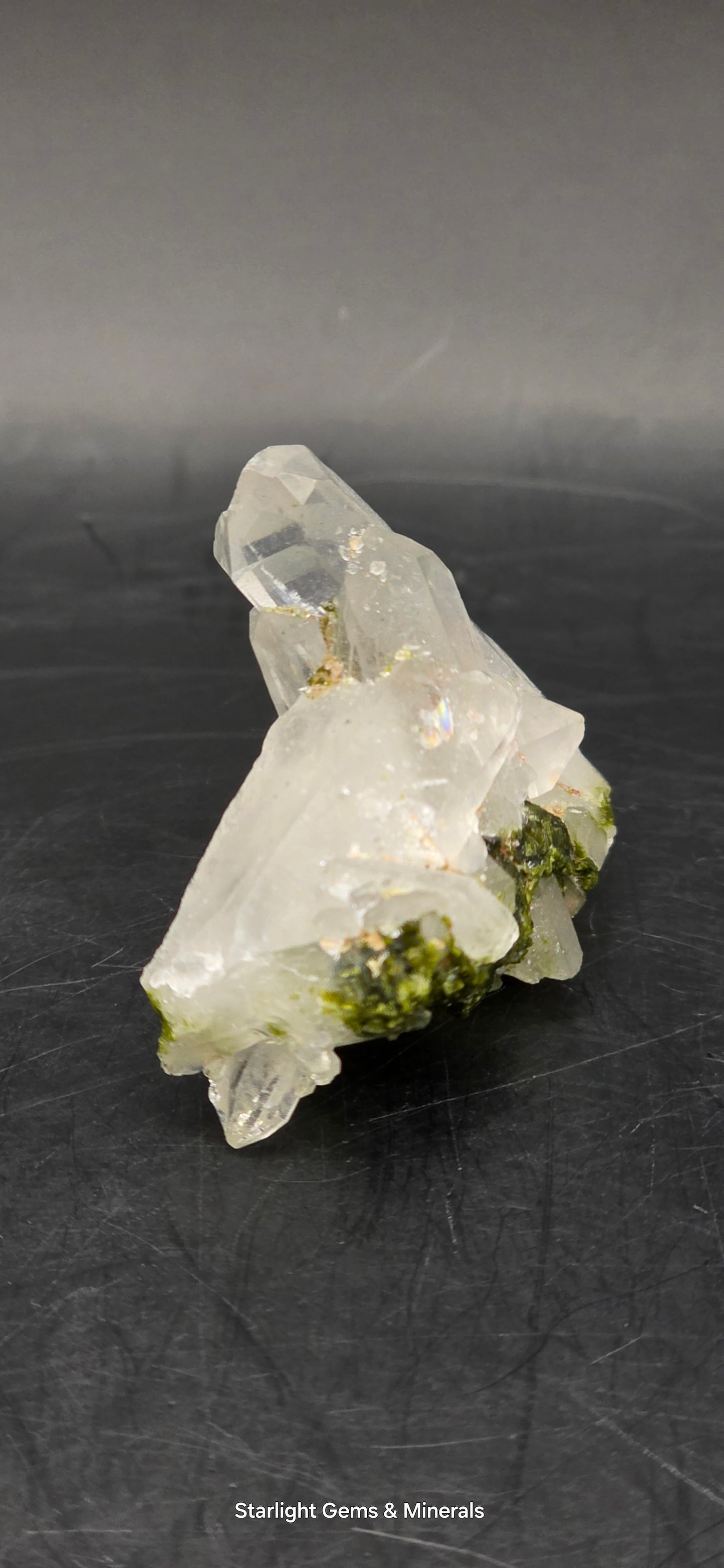 Locked Lumarian Coderite Super Seven Phantom Trinity Quartz Matrix w/ Epidote & Sprite Inclusions! Brazil