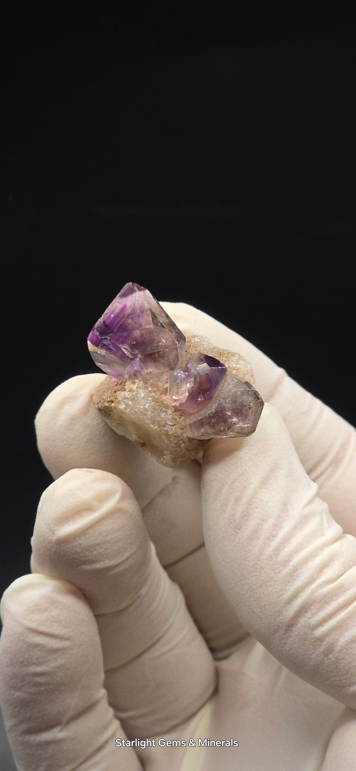Shangaan Phantom Amethyst On Quartz over Calcite Matrix! Zimbabwe