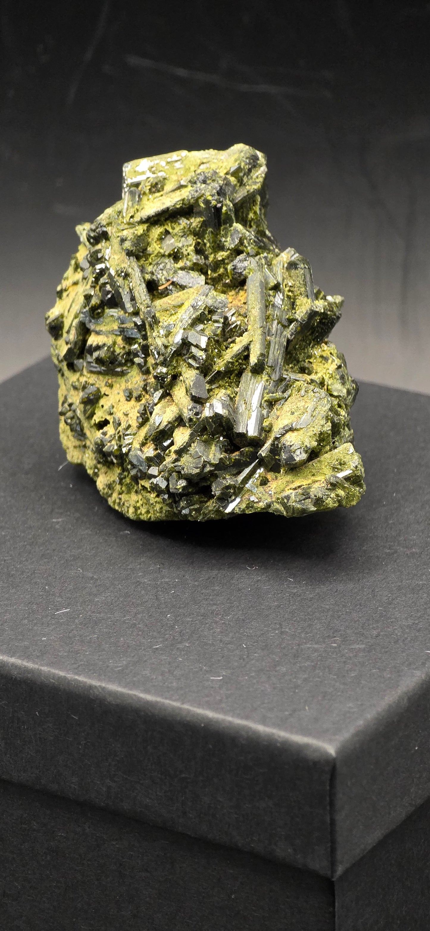 Bent Green Tourmaline Matrix w/Epidote - Brazil *6