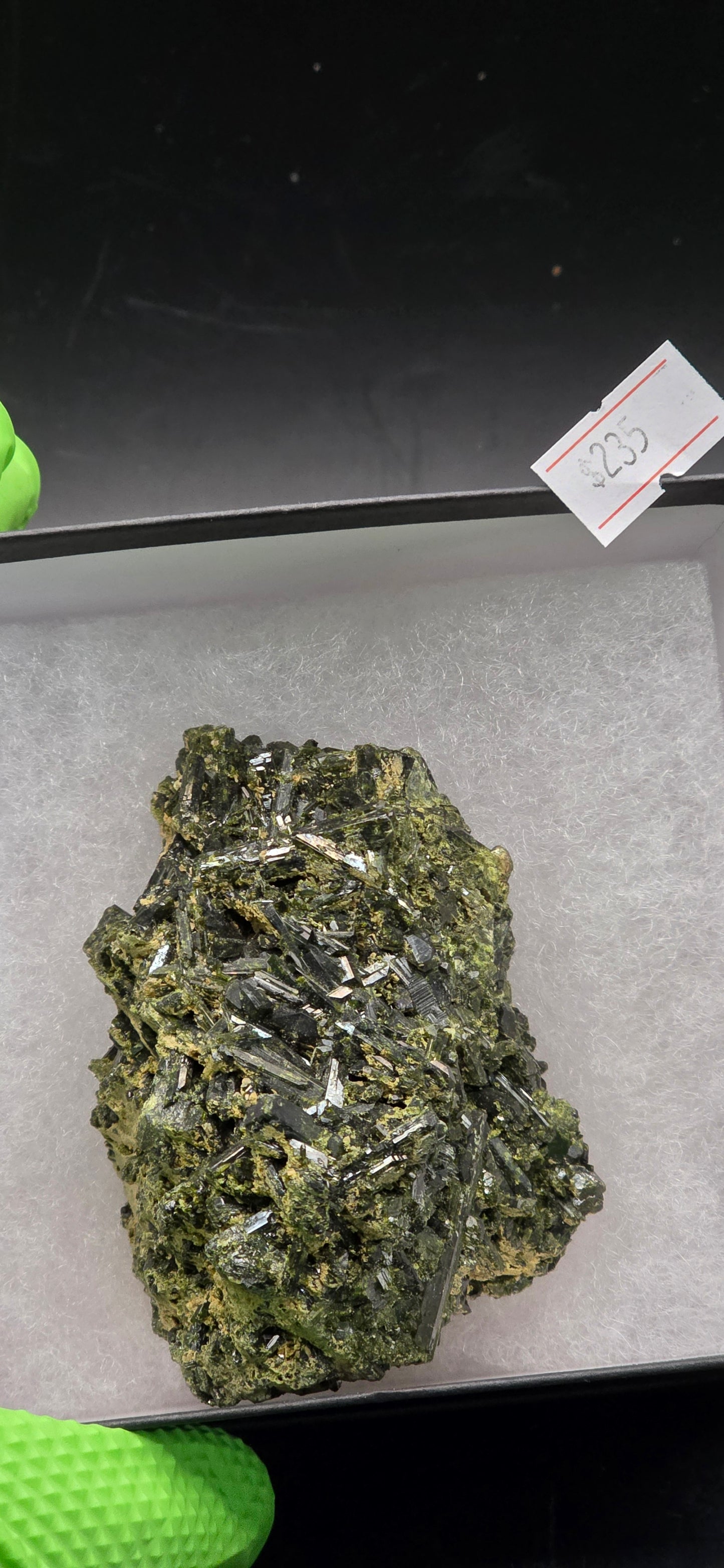 Green Tourmaline Matrix w/Epidote - Brazil *2