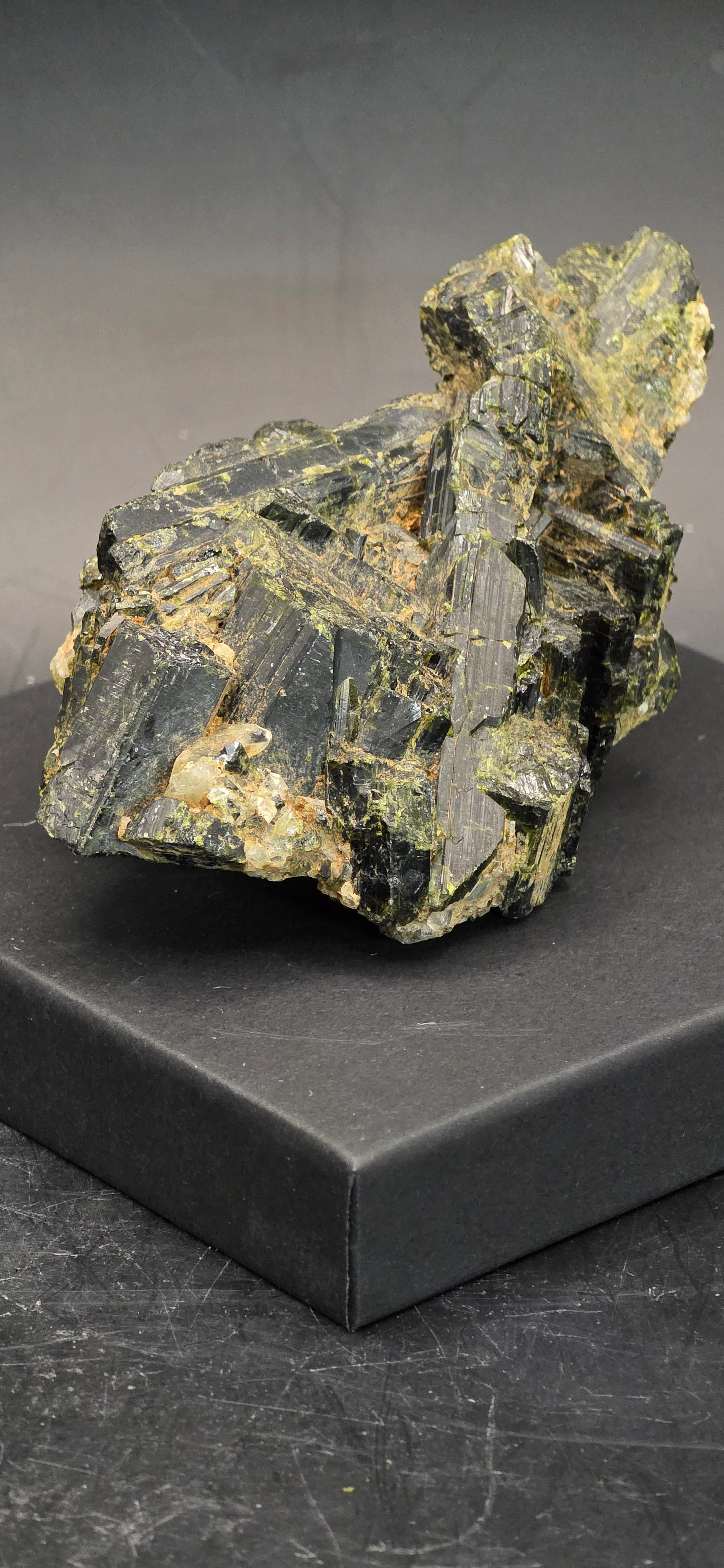 Green Tourmaline Matrix w/Epidote - Brazil *3