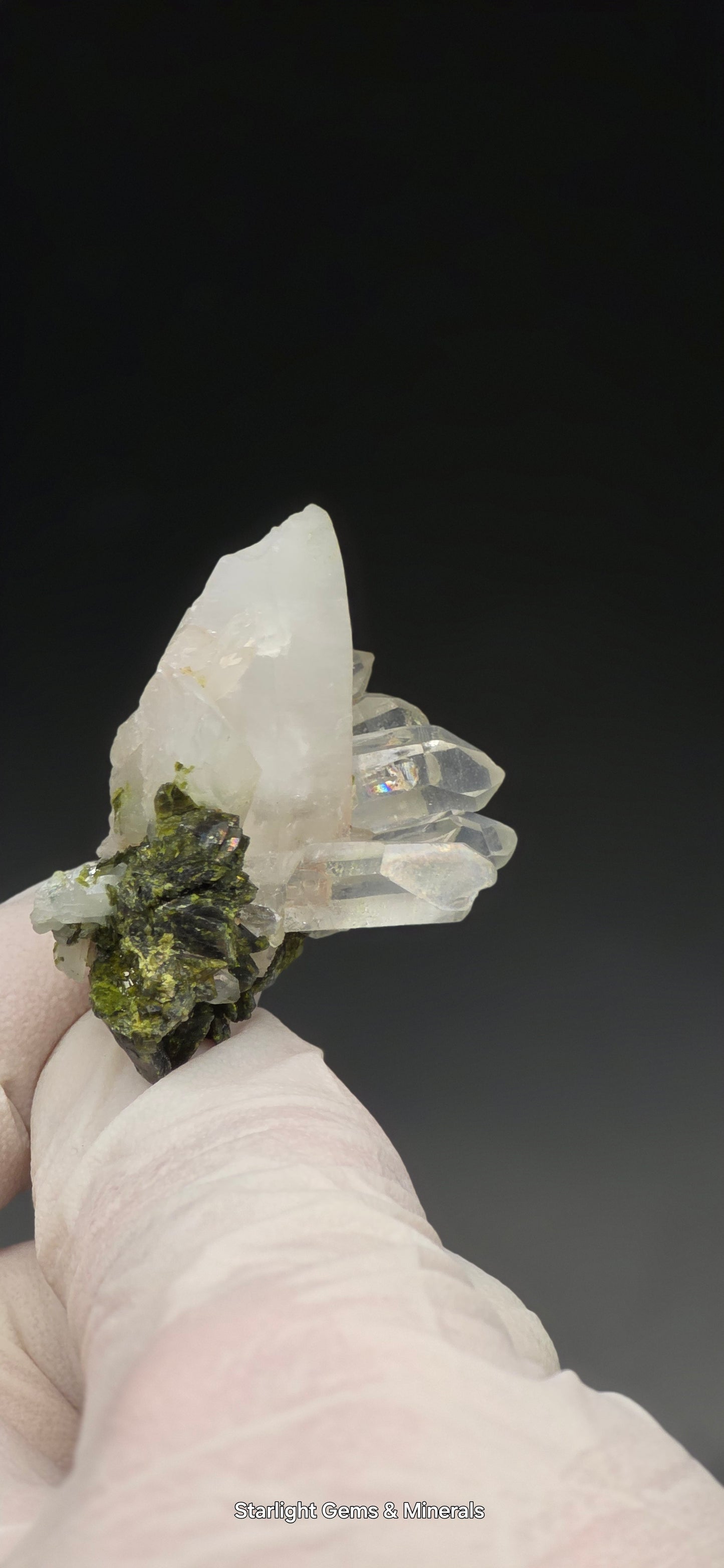 Brazilian S7 Quartz & Epidote Bloom, w/ Sprites!