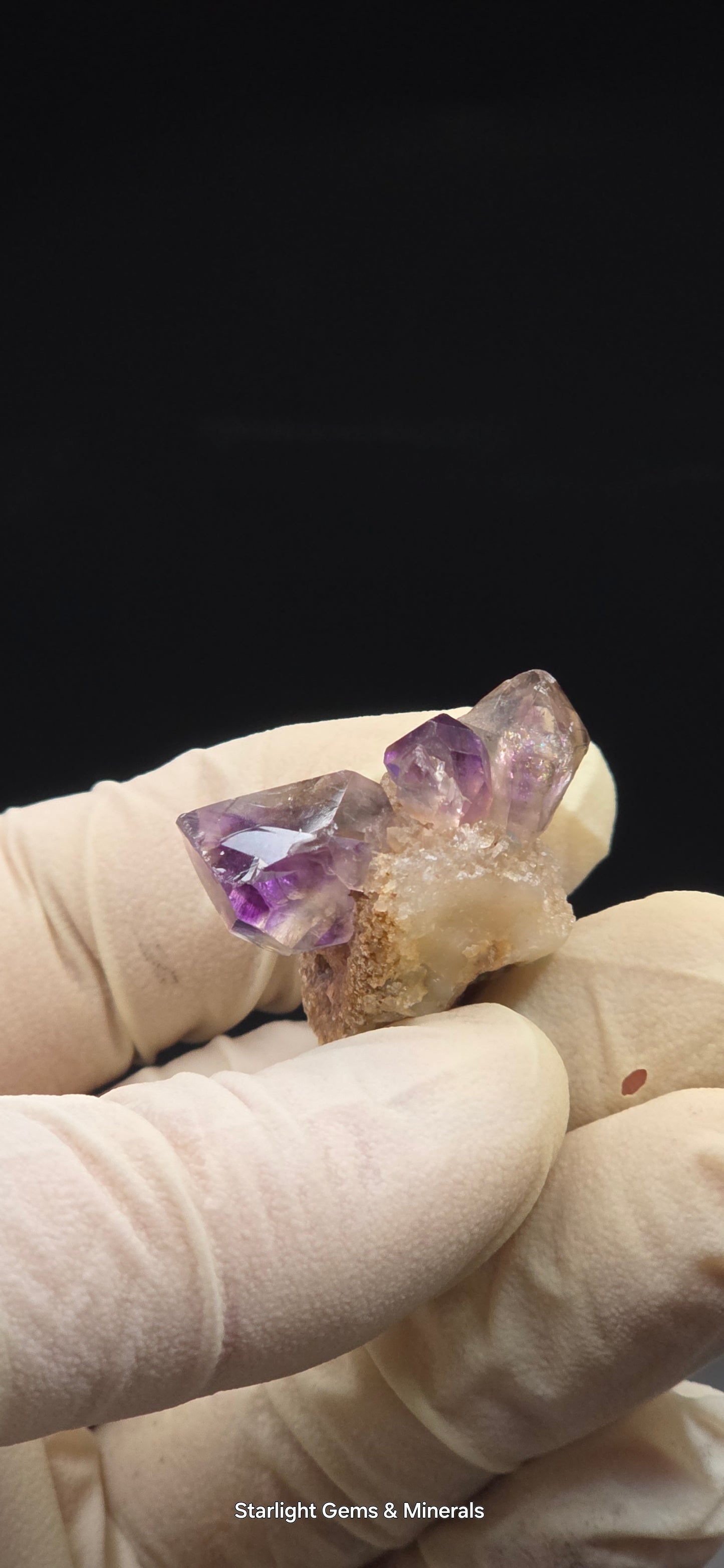 Shangaan Phantom Amethyst On Quartz over Calcite Matrix! Zimbabwe