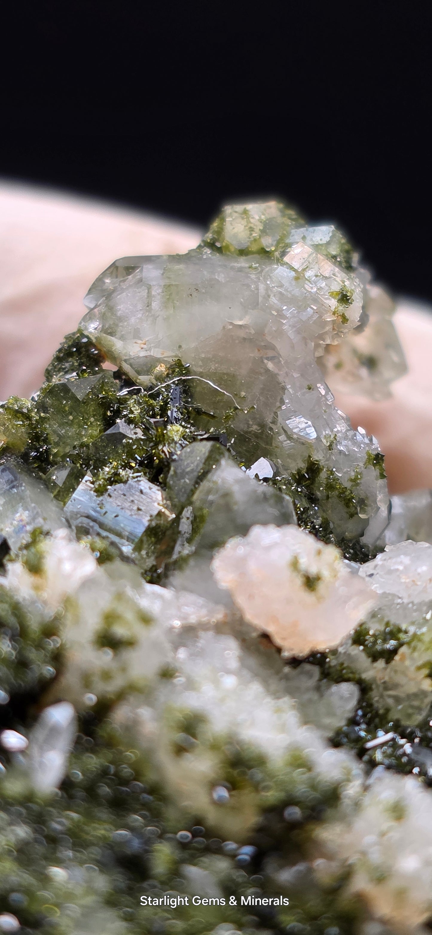 Breathtaking Coderite Quartz on Epidote Matrix!