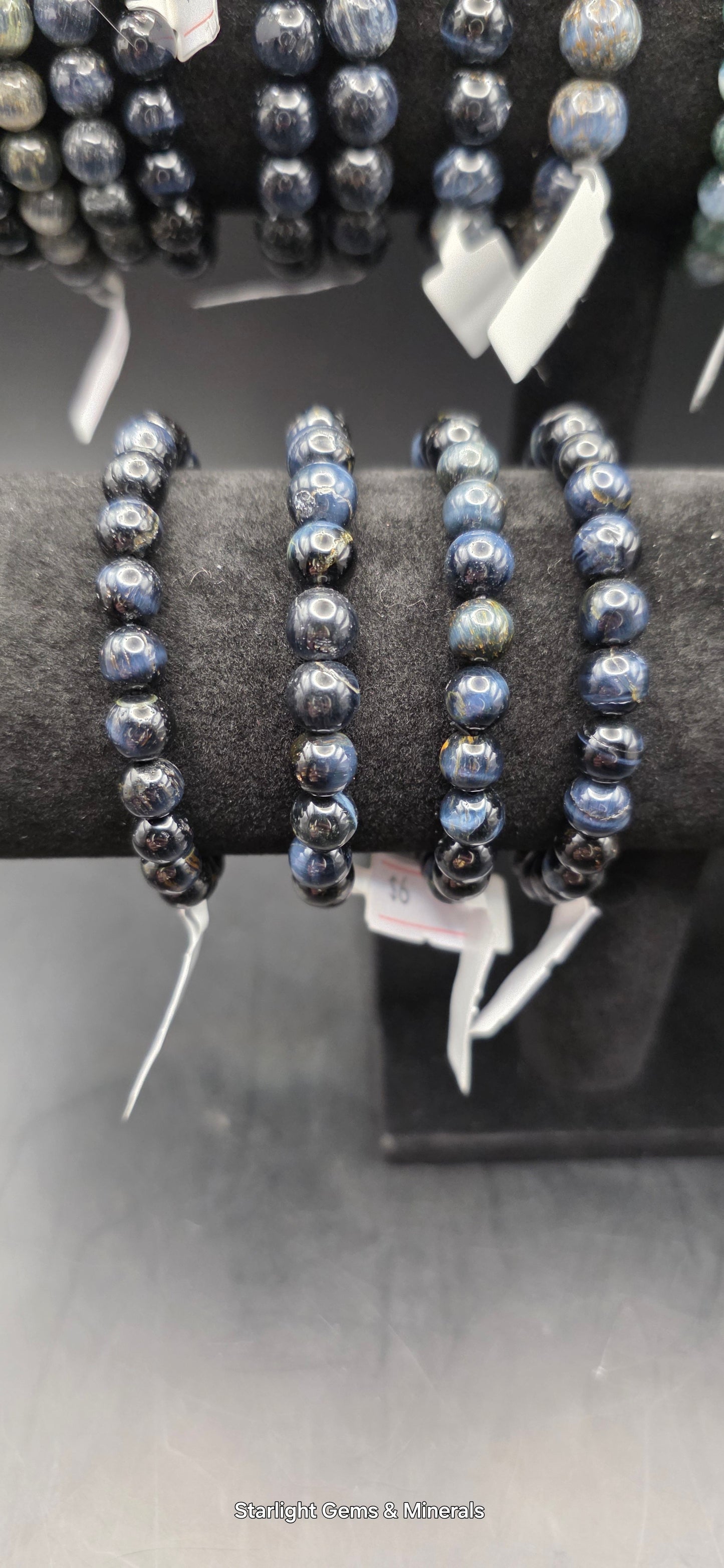 Vivid Blue Tiger Eye Bracelets, (S).