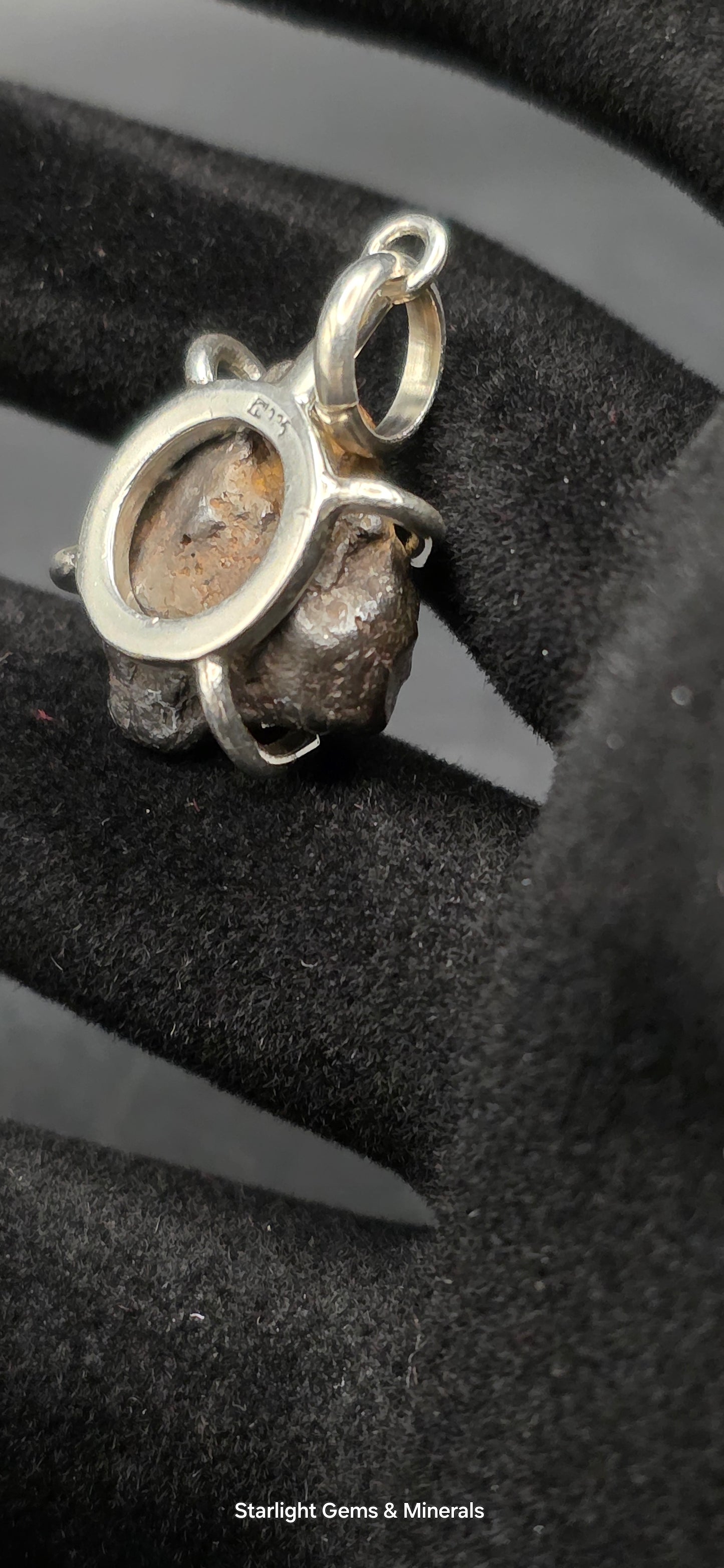 Sericho Meteorite in S-925 Pendant Setting. ( 2 of 2 )