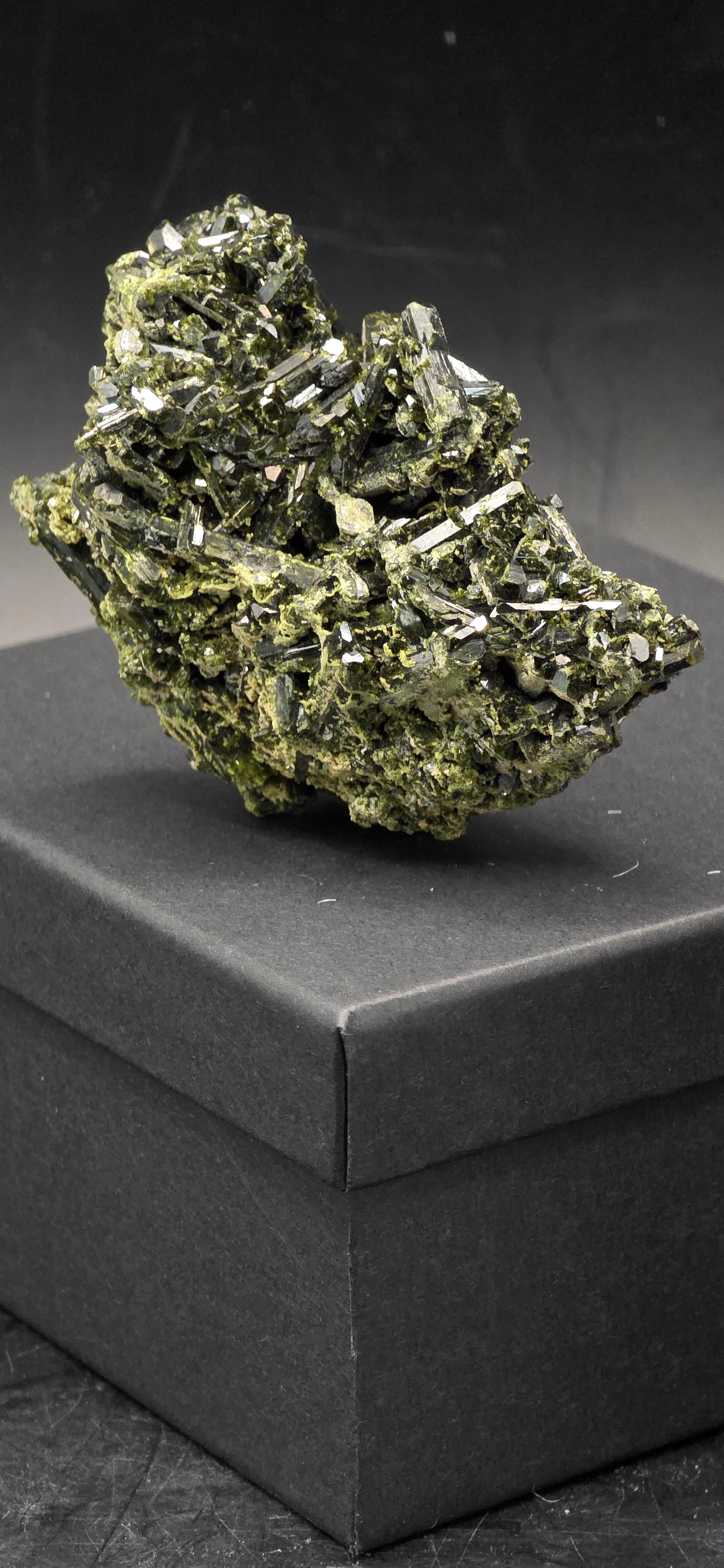 Green Tourmaline Matrix w/Epidote - Brazil *4
