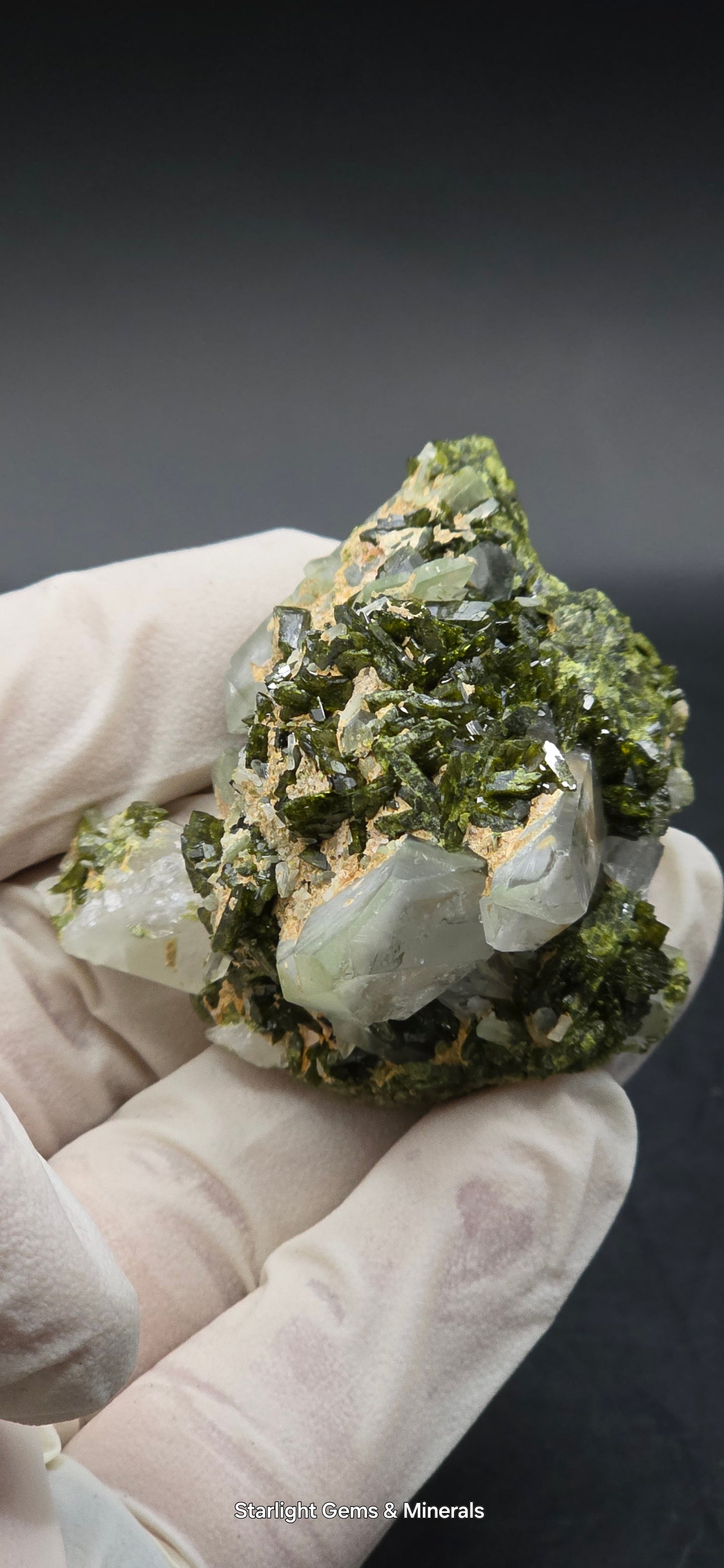 Brazilian Super Seven Quartz on Epidote Matrix!