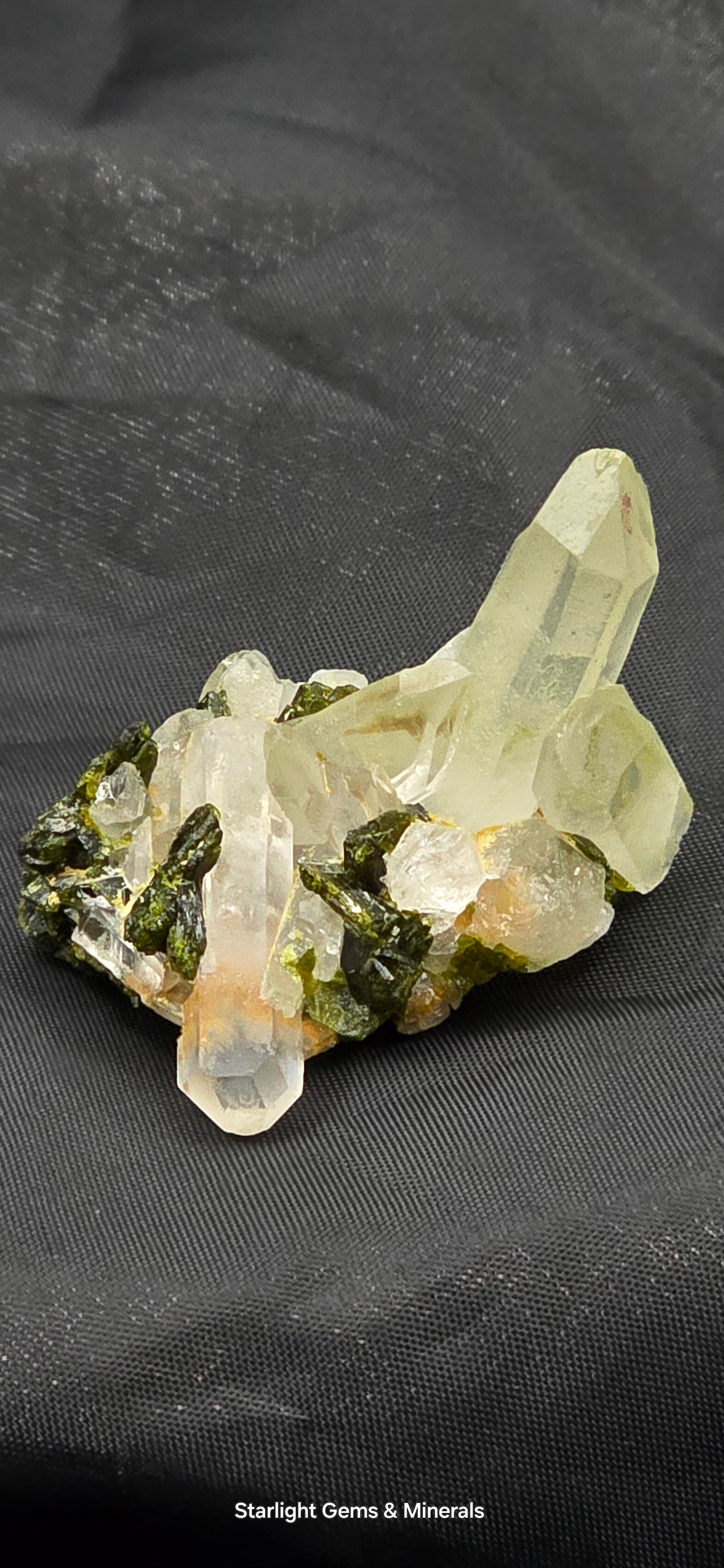 Brazilian Super Seven Quartz on Epidote Matrix!