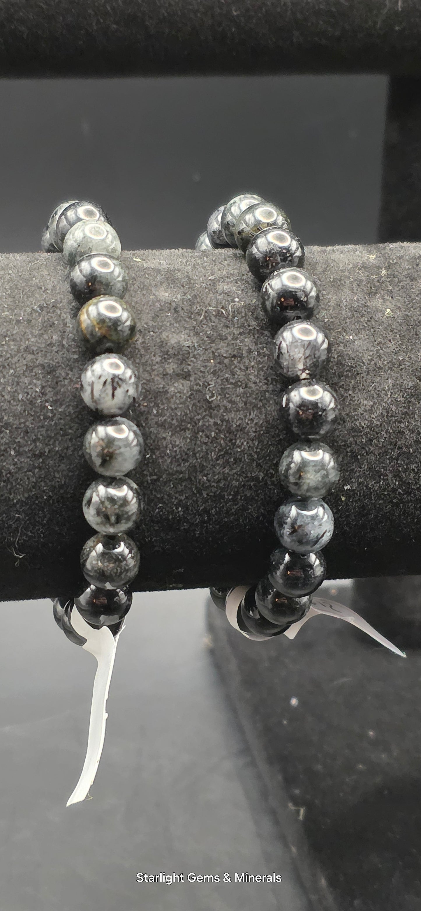 Black Tourmaline Rutilated Quartz Bracelets. High quality.