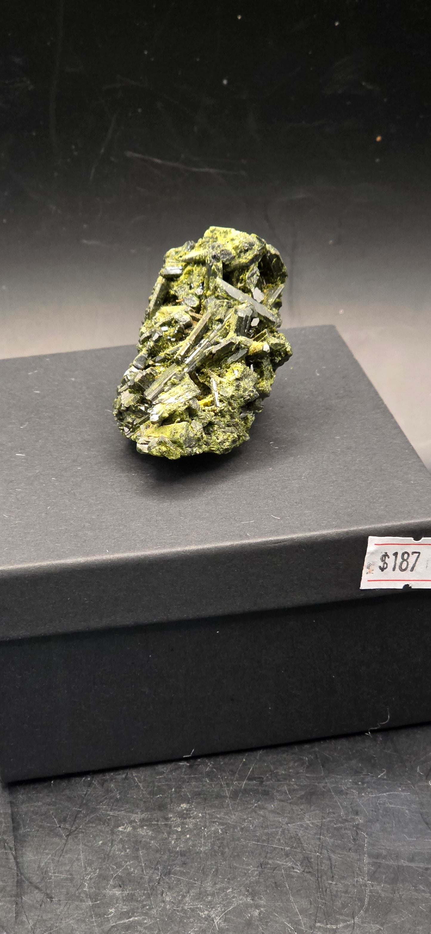 Bent Green Tourmaline Matrix w/Epidote - Brazil *6