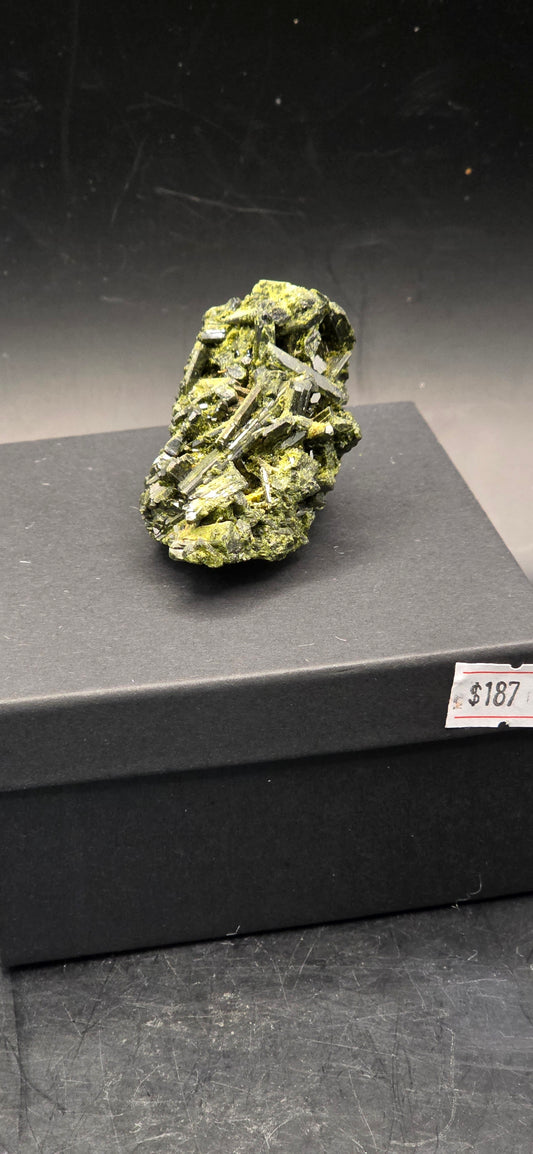 Bent Green Tourmaline Matrix w/Epidote - Brazil *6